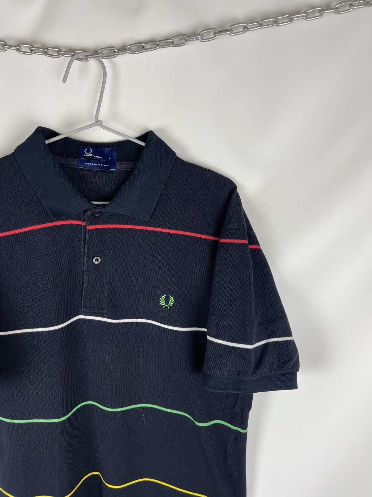 Fred Perry Fred Perry vintage dark striped polo tee shirt Size US L / EU 52-54 / 3 - 3 Thumbnail