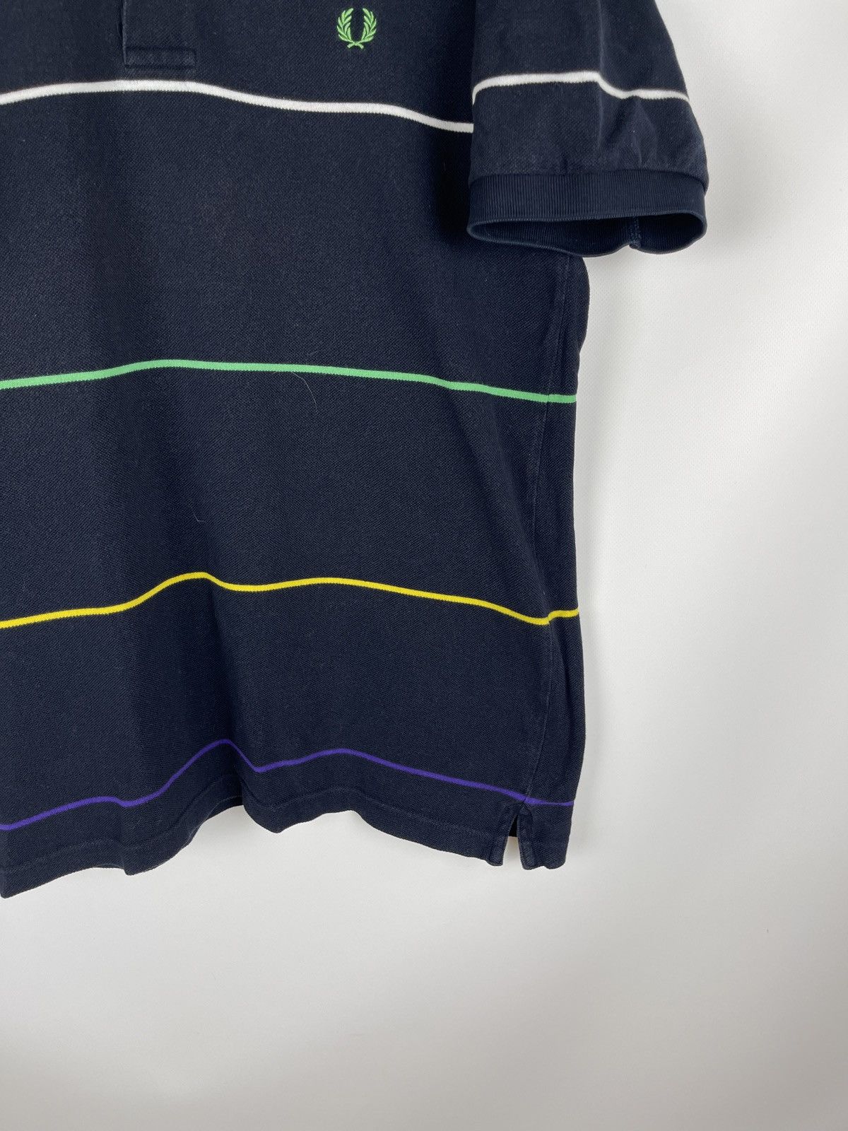 Fred Perry Fred Perry vintage dark striped polo tee shirt Size US L / EU 52-54 / 3 - 4 Thumbnail