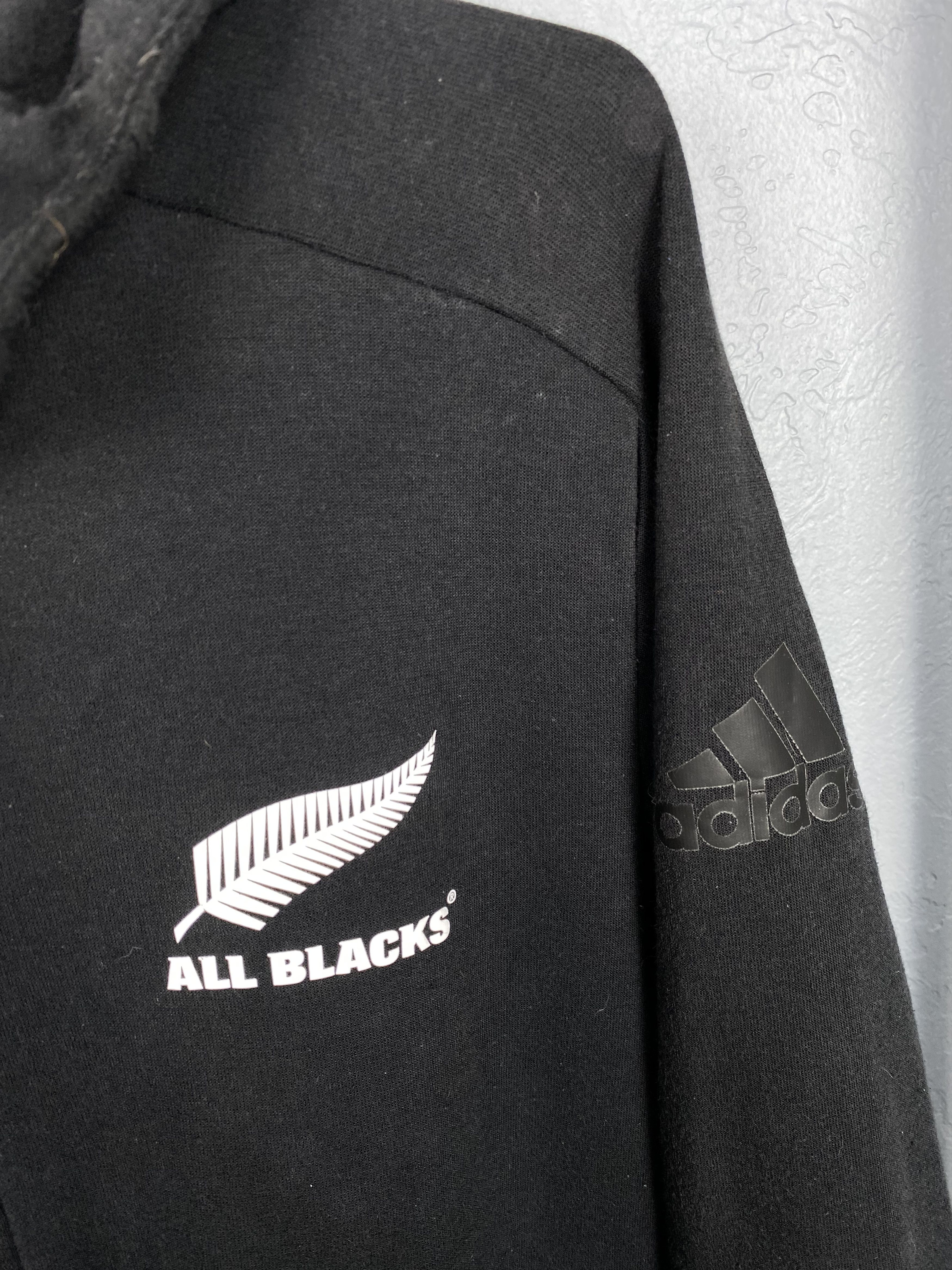 Adidas × All Blacks × Vintage Adidas All Black Mens Rugby Hoodie Jersey T-Shirt Tee Size US L / EU 52-54 / 3 - 4 Thumbnail