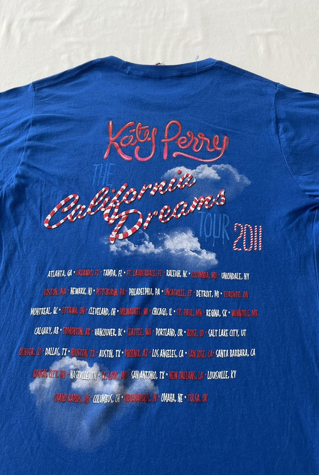 Band Tees Vintage 2010 Katy Perry Teenage Dream Blue Tee Size US M / EU 48-50 / 2 - 8 Thumbnail