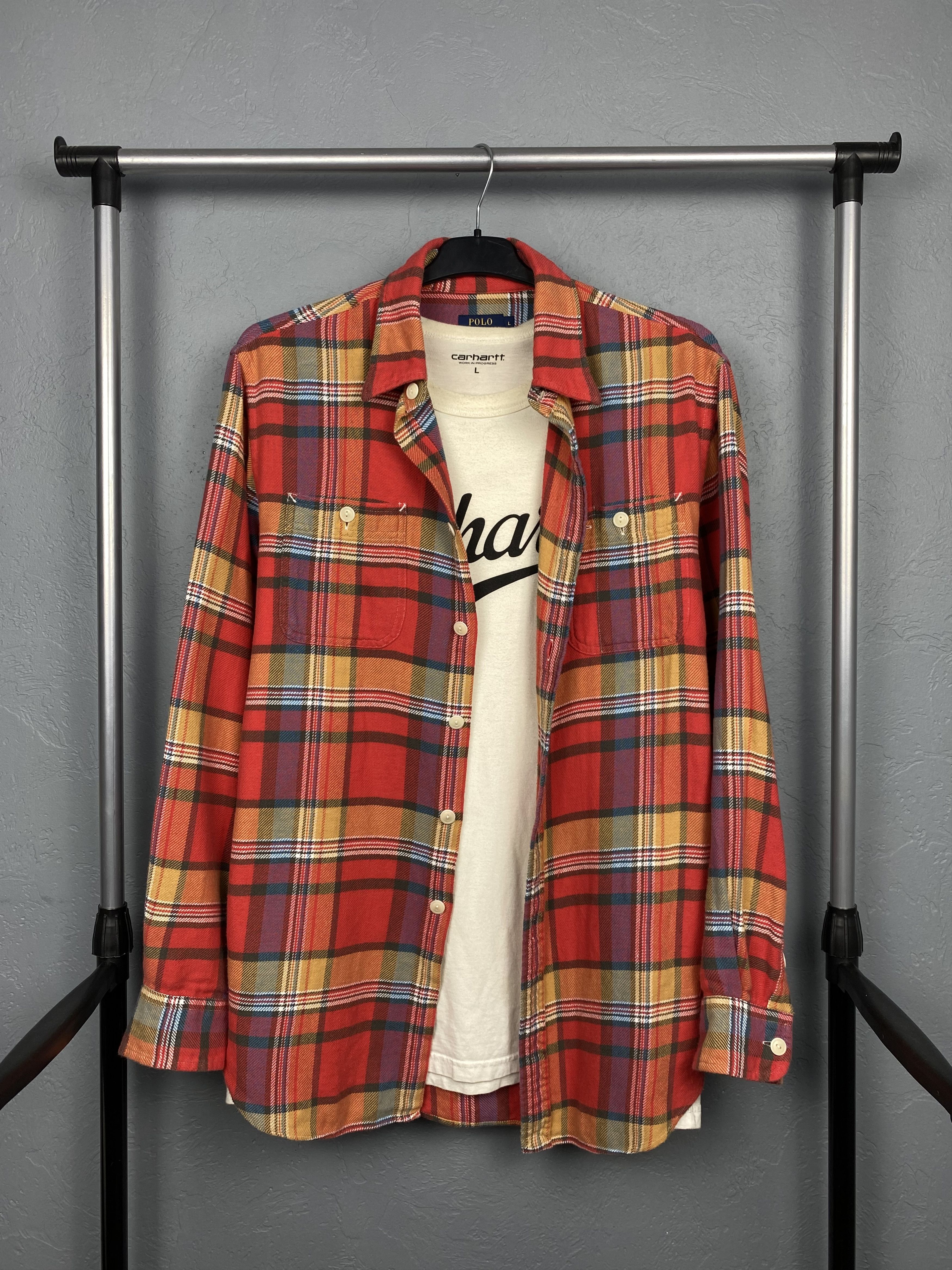 Polo Ralph Lauren Polo Ralph Lauren Mens Flannel Plaid Shirt Size US L / EU 52-54 / 3 - 1 Thumbnail
