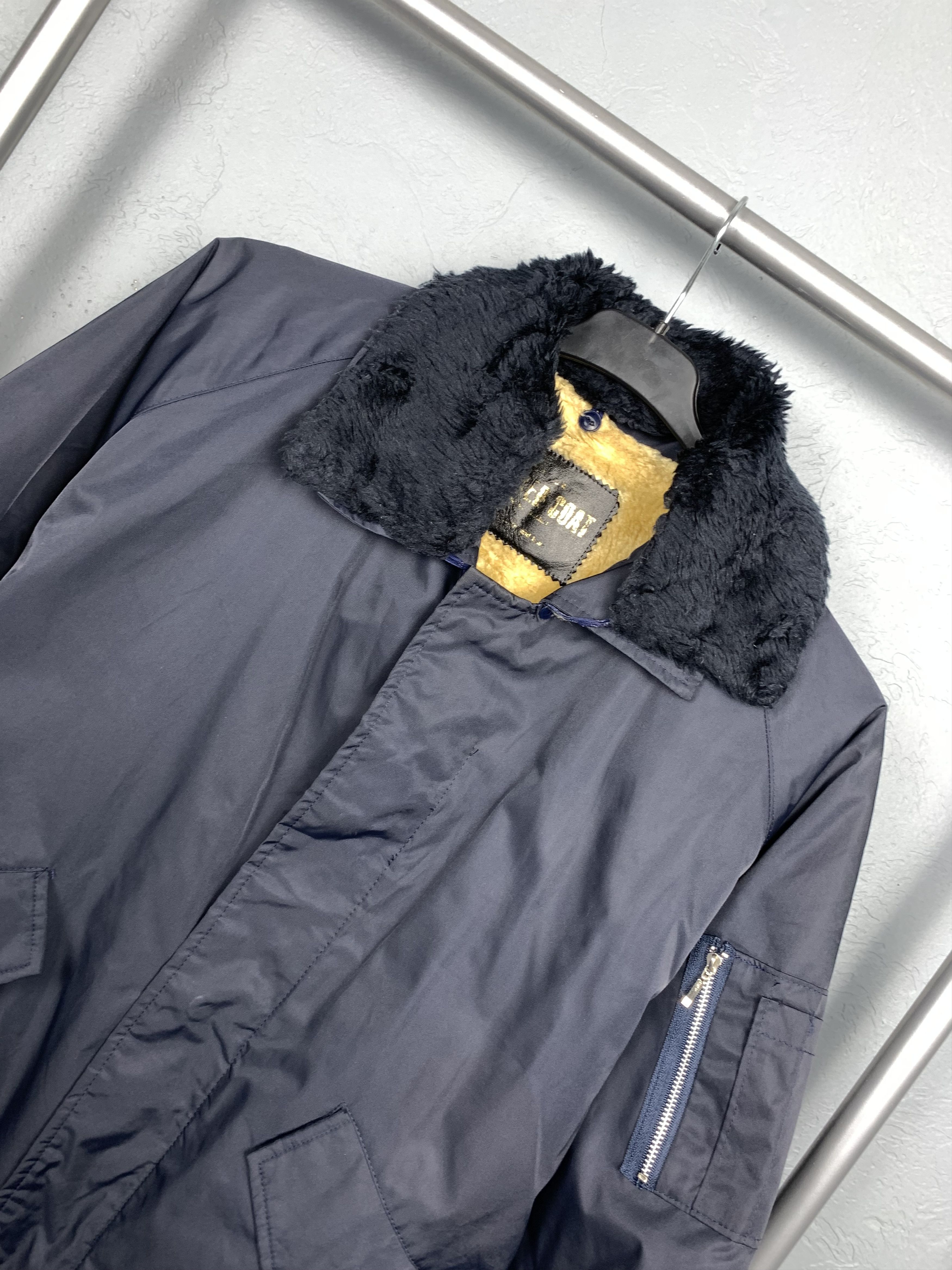 Japanese Brand Winter Coat 90s Vintage Mens Bomber Jacket Fur Collar Size US L / EU 52-54 / 3 - 2 Thumbnail