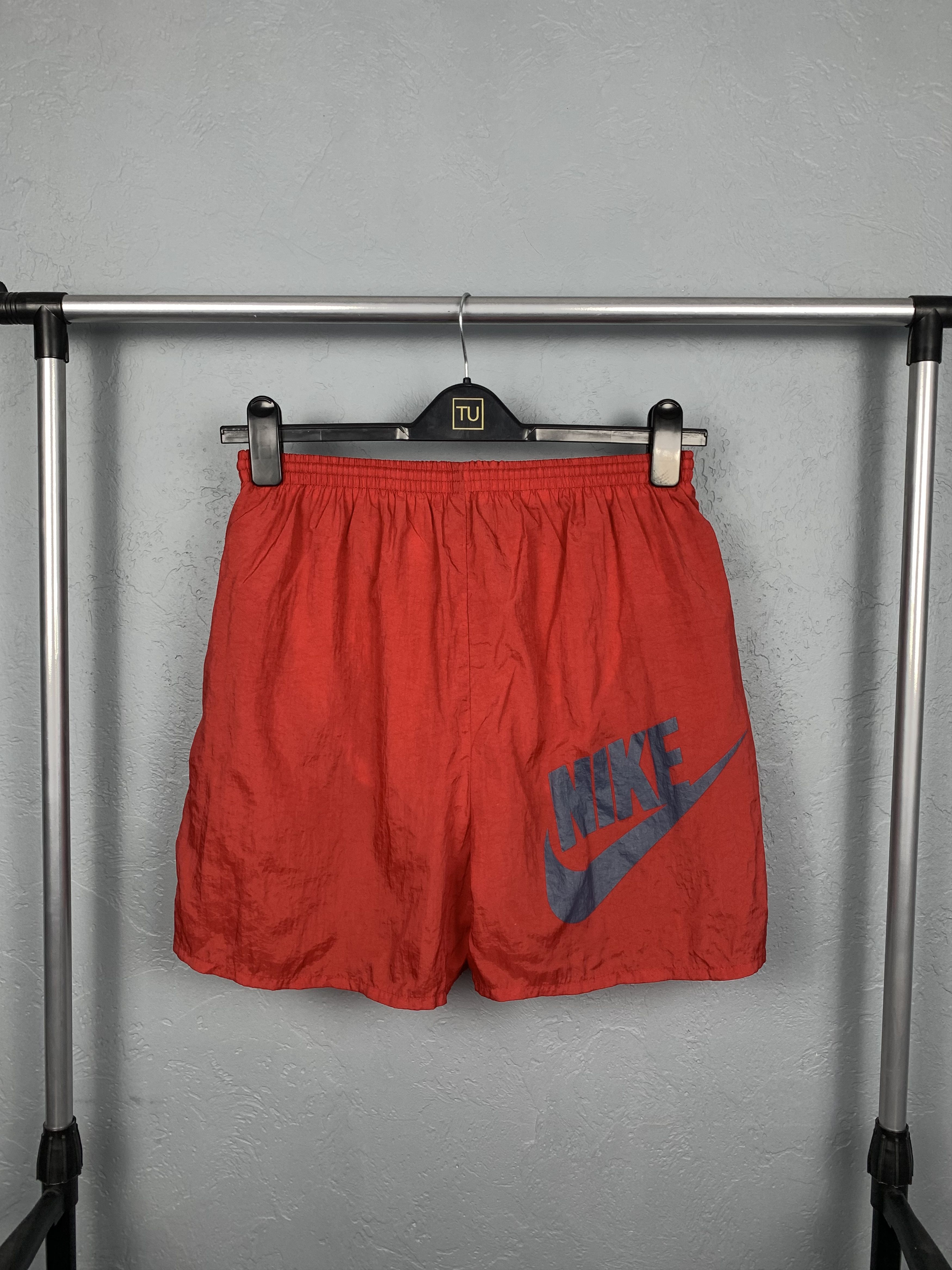 Nike × Vintage Nike 90s Vintage Nylon Mens Shorts Big Swoosh Size US 32 / EU 48 - 1 Thumbnail