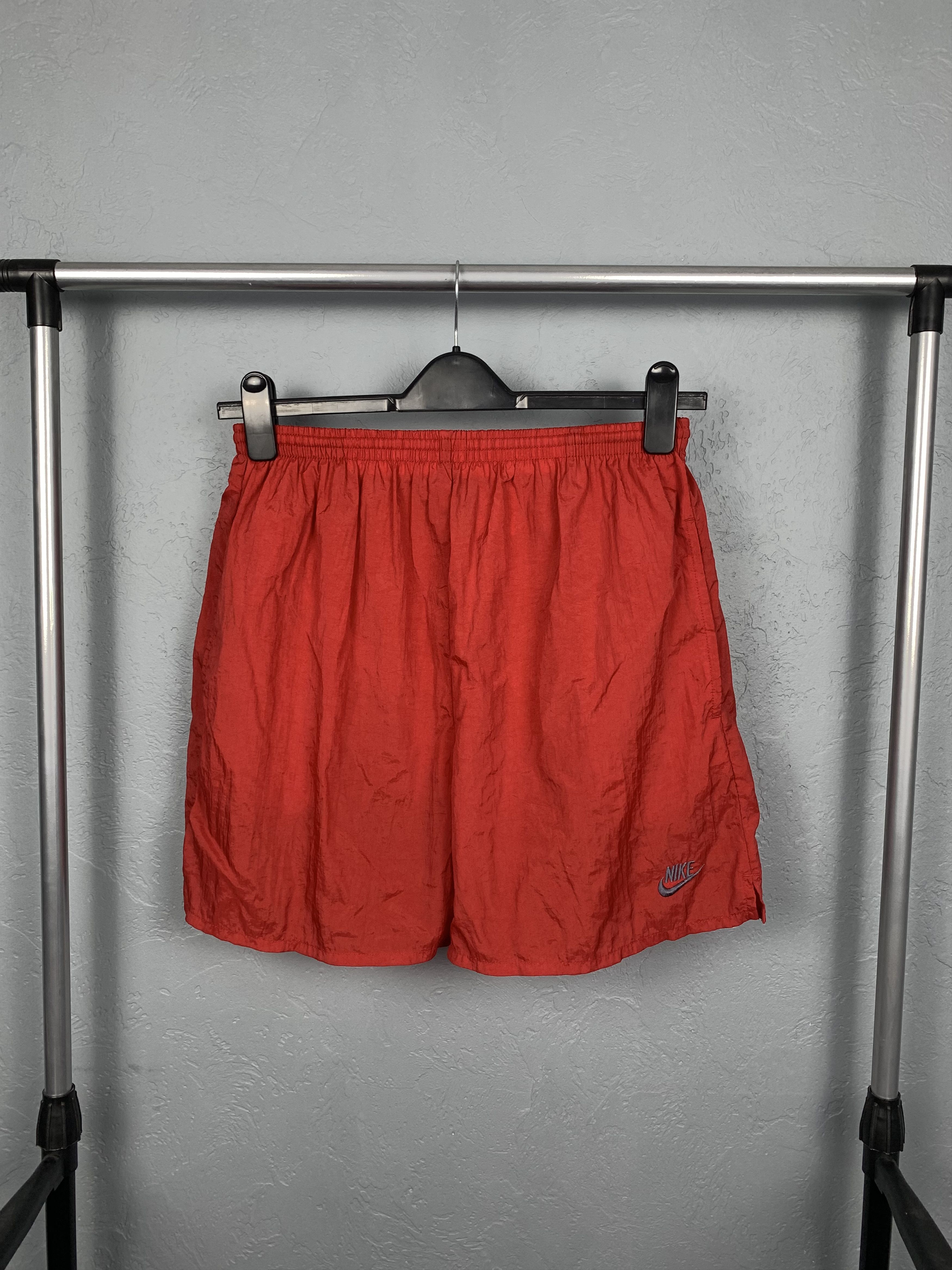 Nike × Vintage Nike 90s Vintage Nylon Mens Shorts Big Swoosh Size US 32 / EU 48 - 3 Thumbnail