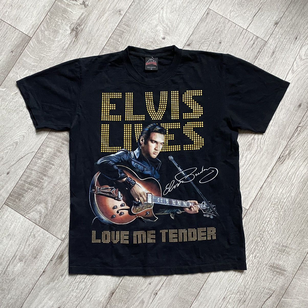 Band Tees VINTAGE ELVIS PRESLEY GLAMOUR PRINT LOVE ME TENDER T SHIRT Size US M / EU 48-50 / 2 - 1 Thumbnail