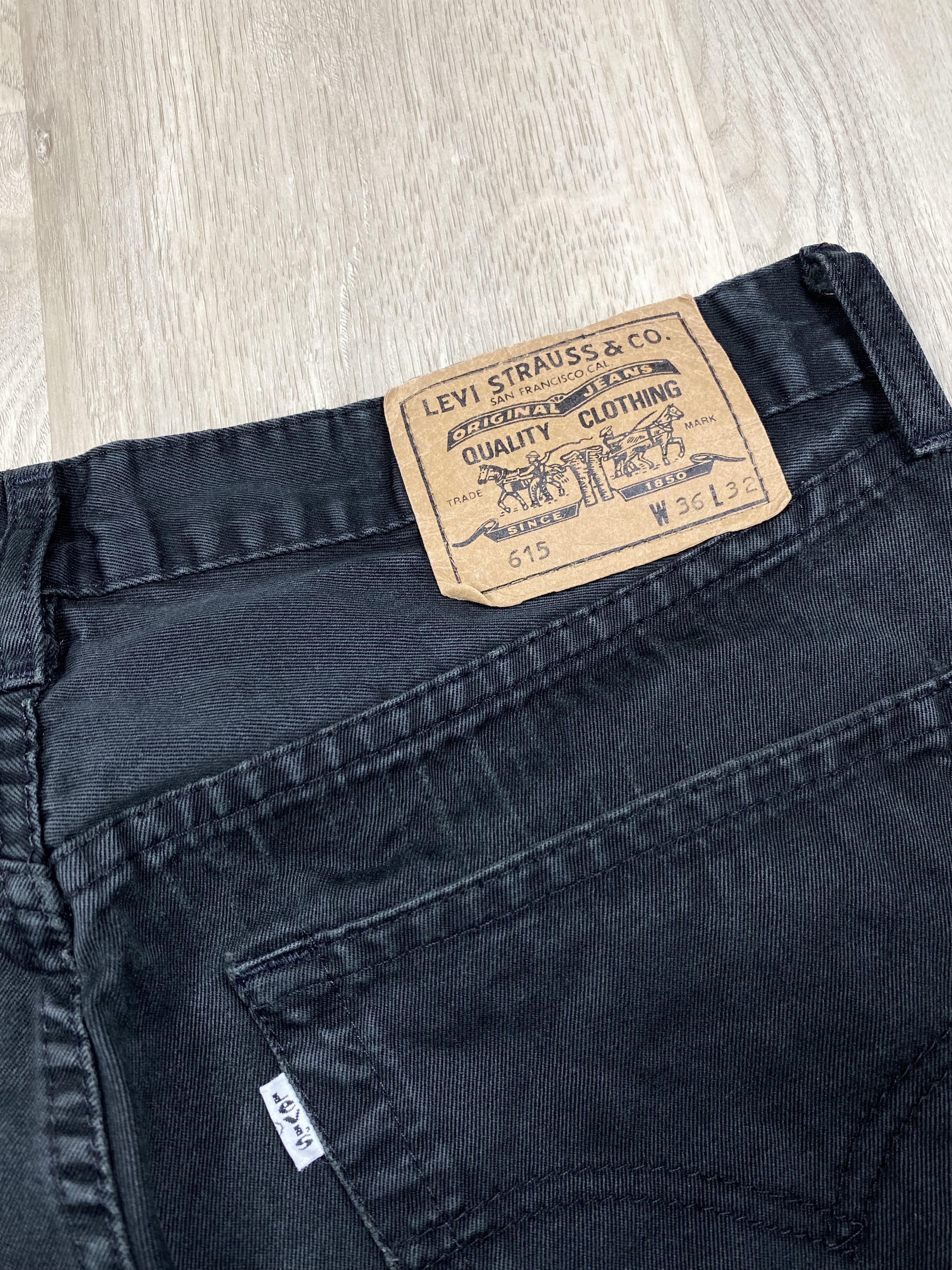 Levi's × Levi's Vintage Clothing × Vintage Levis 615 White Tab Black Denim Pants Jeans Size US 36 / EU 52 - 3 Thumbnail