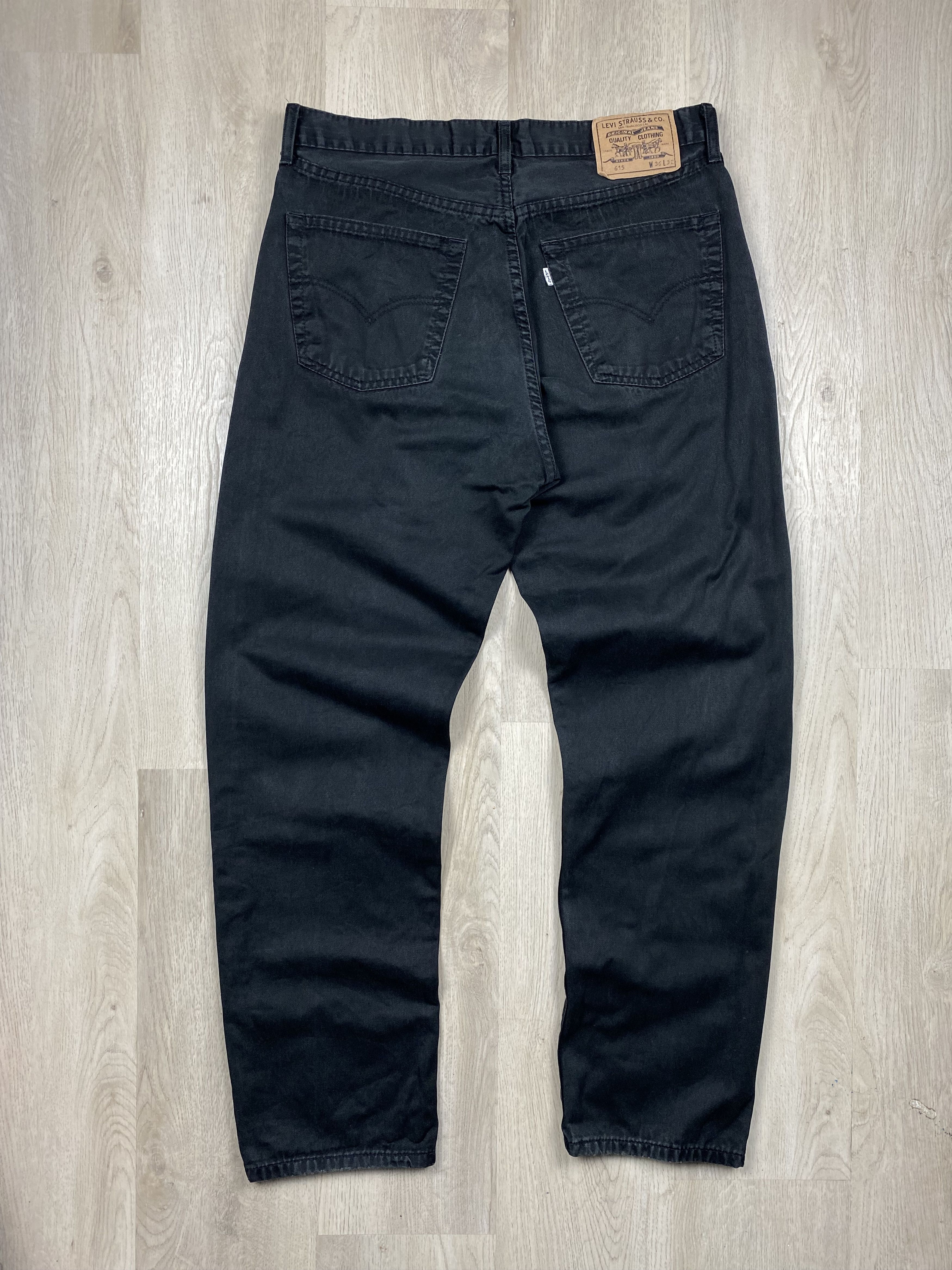 Levis 615 White Tab Black Denim Pants Jeans