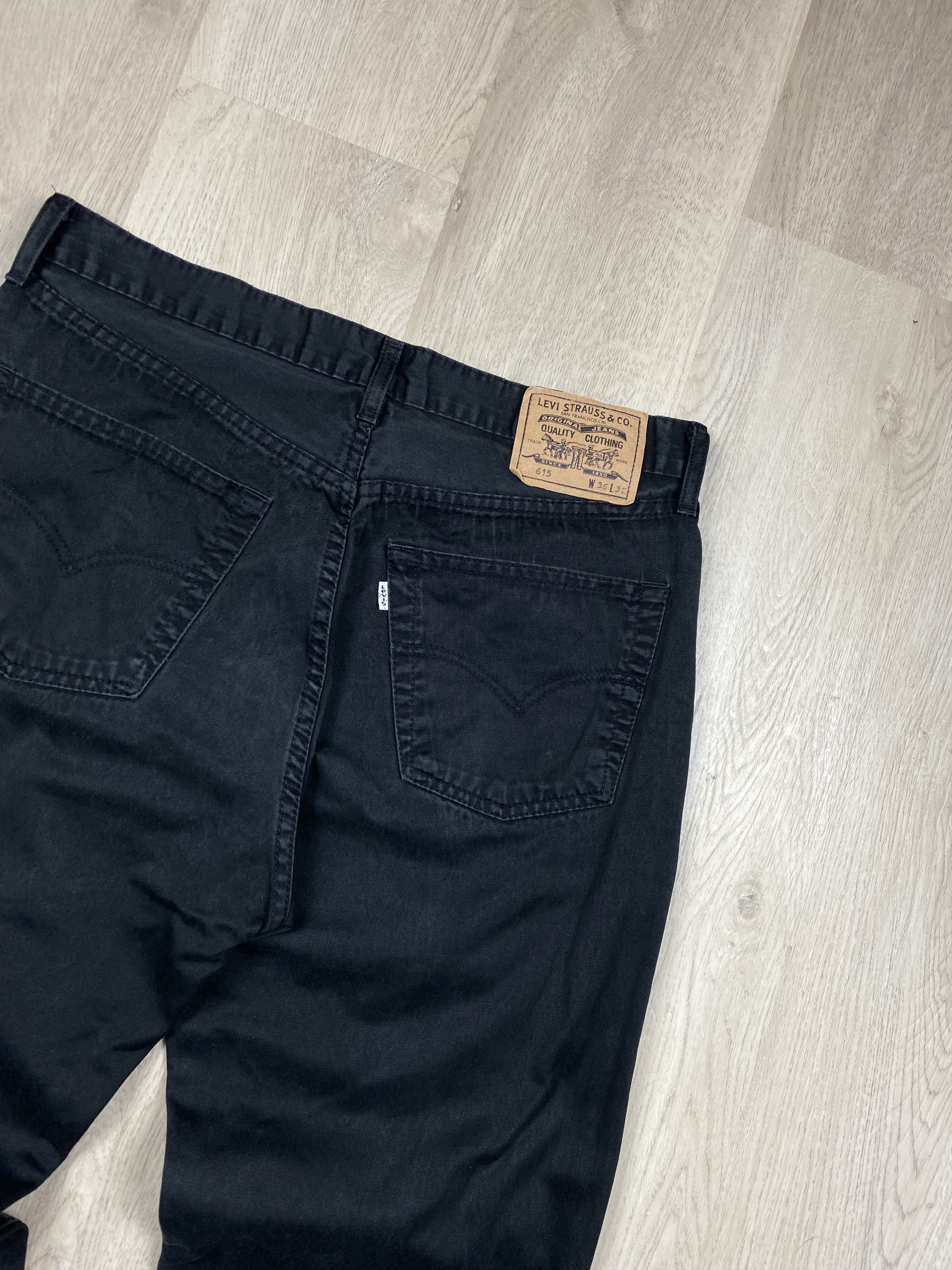 Levi's × Levi's Vintage Clothing × Vintage Levis 615 White Tab Black Denim Pants Jeans Size US 36 / EU 52 - 2 Thumbnail