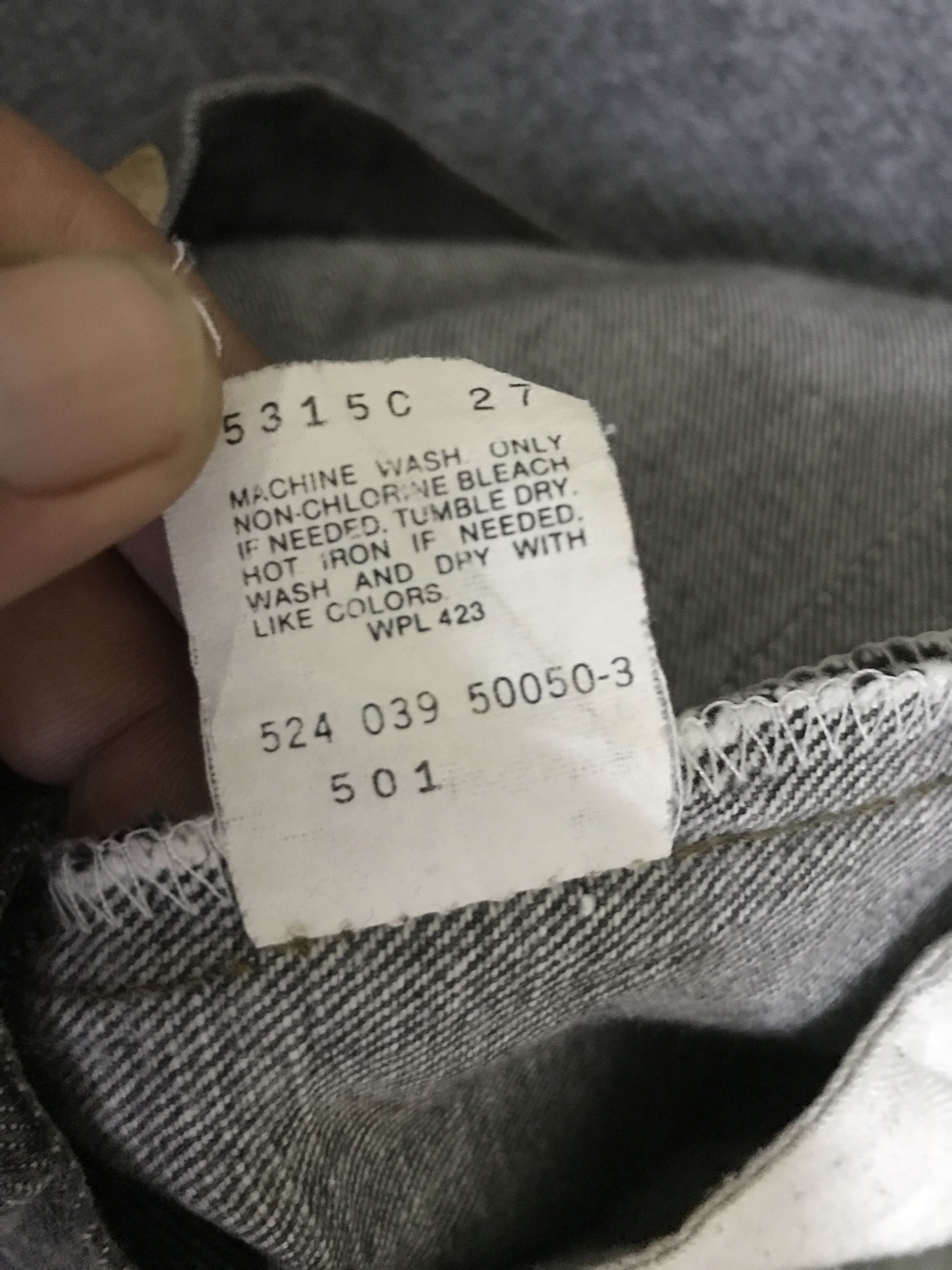 Levi's VLEV127-Vintage Levis 501 Black Distressed Jeans Size US 30 / EU 46 - 18 Thumbnail