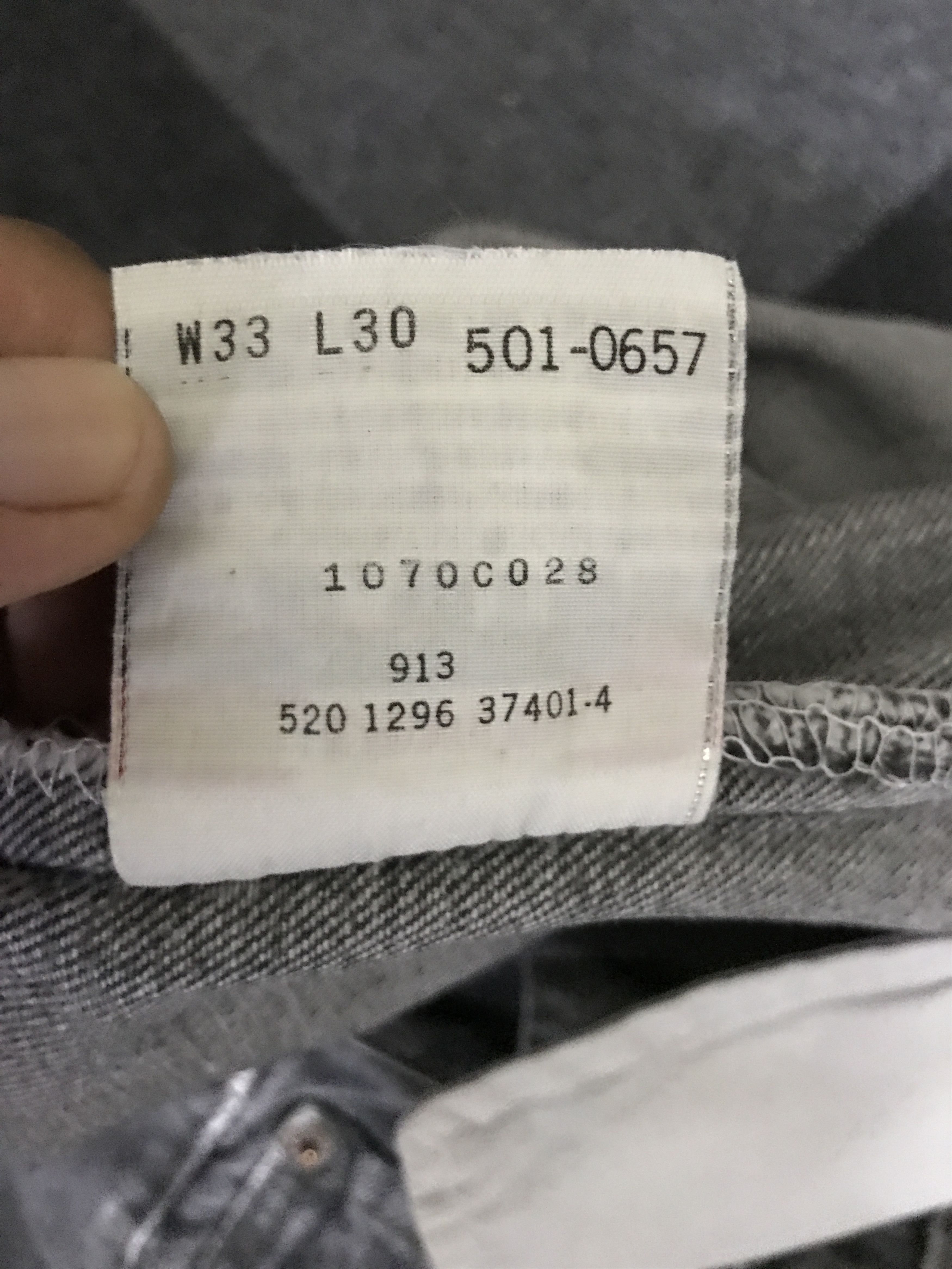 Levi's VLEV132-Vintage Levis 501 Black Wash Jeans Size US 32 / EU 48 - 21 Thumbnail