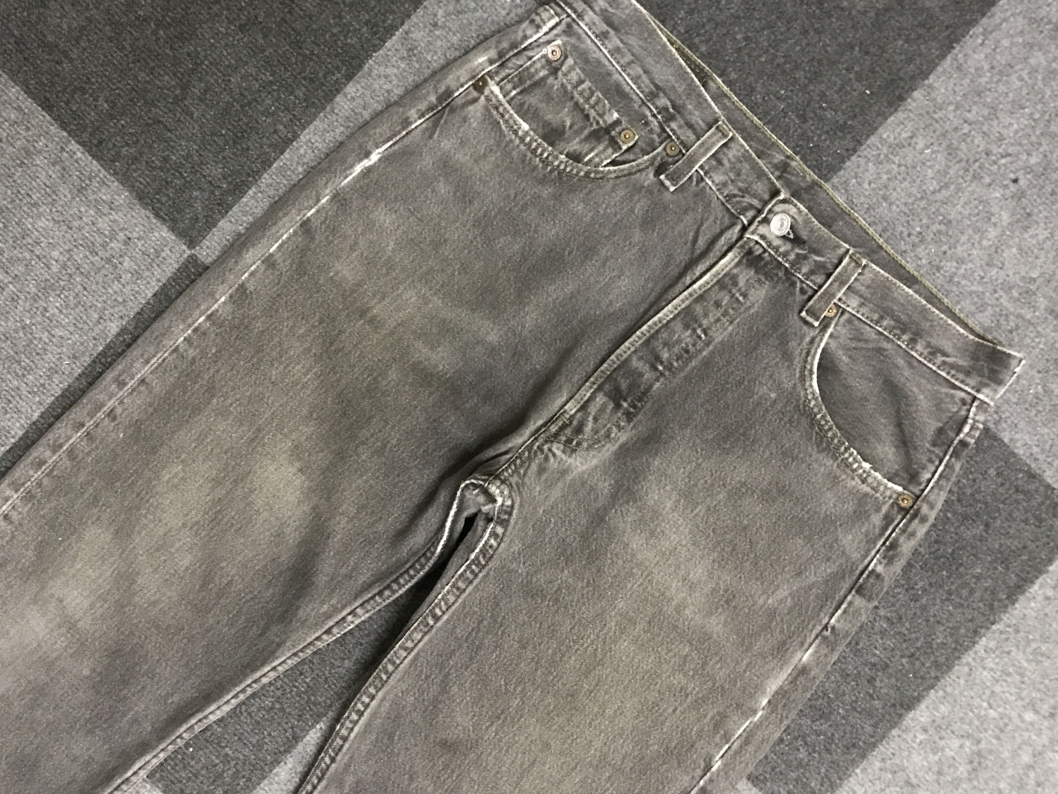 Levi's VLEV132-Vintage Levis 501 Black Wash Jeans Size US 32 / EU 48 - 2 Thumbnail