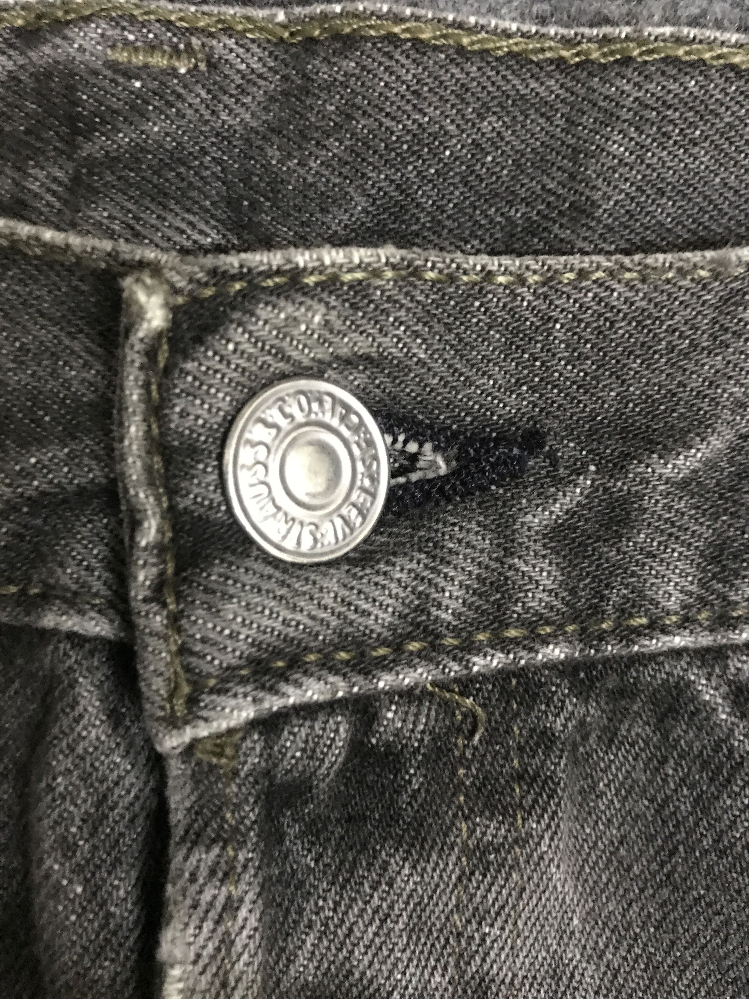 Levi's VLEV132-Vintage Levis 501 Black Wash Jeans Size US 32 / EU 48 - 8 Thumbnail