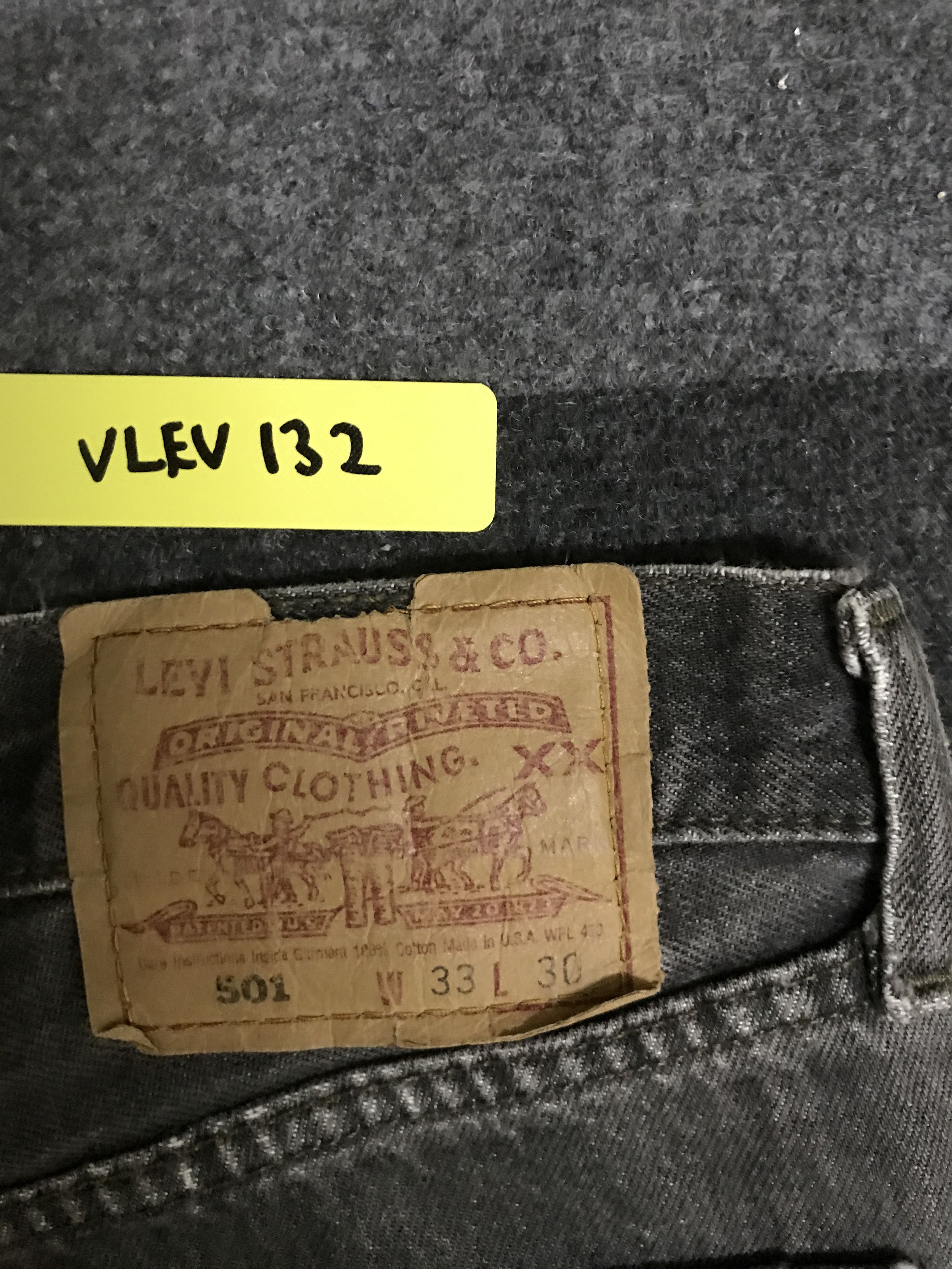Levi's VLEV132-Vintage Levis 501 Black Wash Jeans Size US 32 / EU 48 - 18 Thumbnail