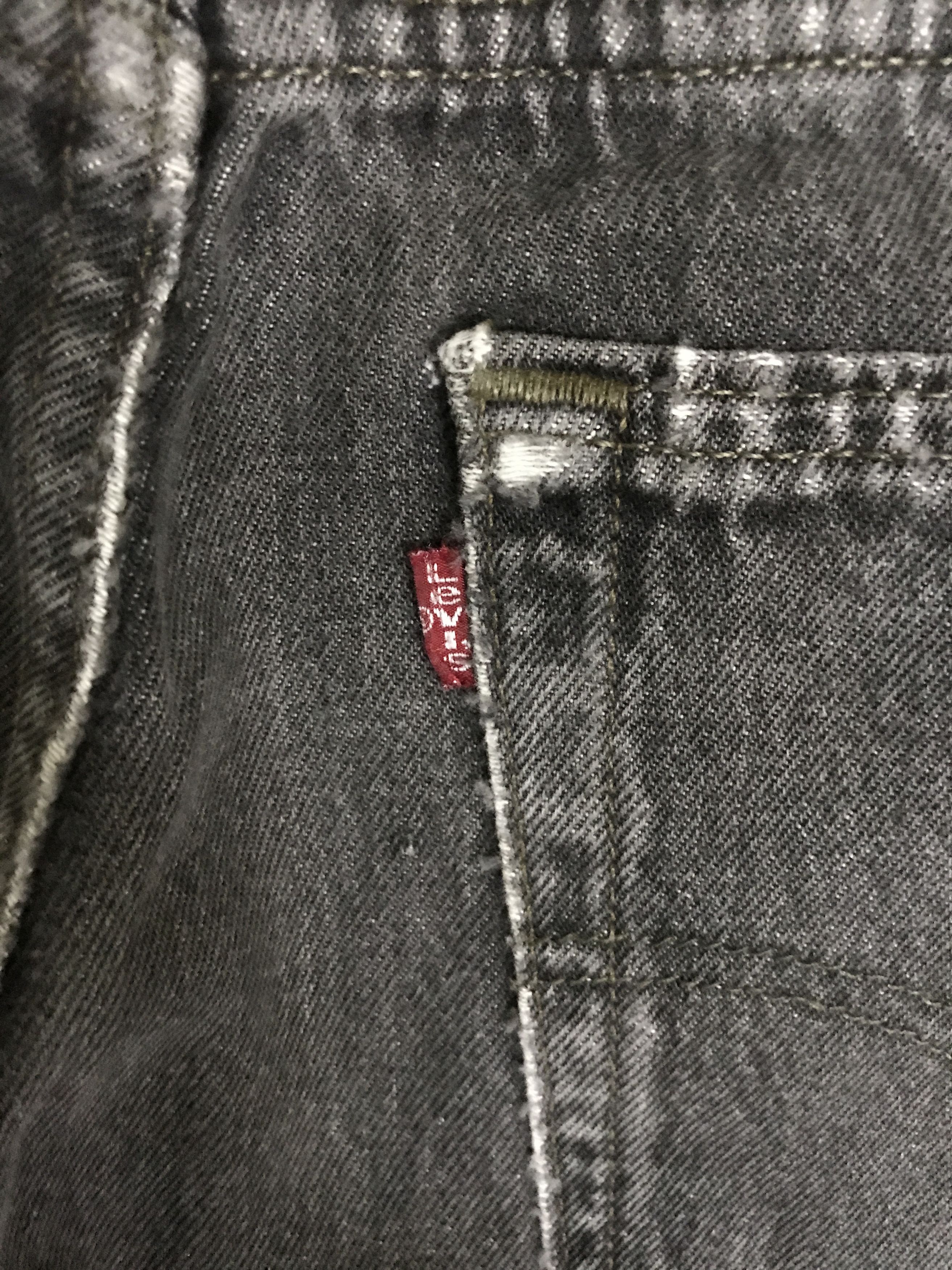 Levi's VLEV132-Vintage Levis 501 Black Wash Jeans Size US 32 / EU 48 - 19 Thumbnail