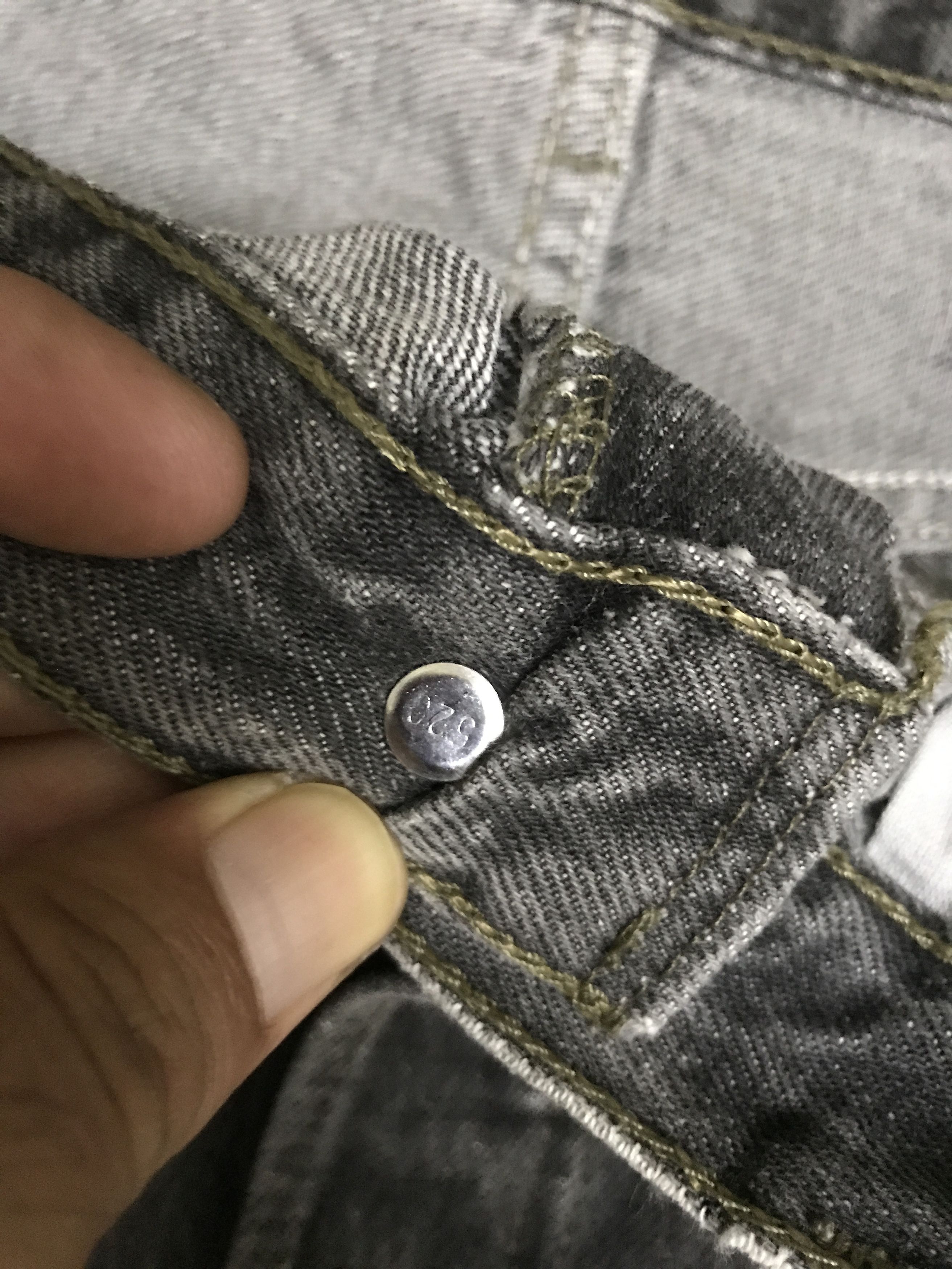 Levi's VLEV132-Vintage Levis 501 Black Wash Jeans Size US 32 / EU 48 - 9 Thumbnail
