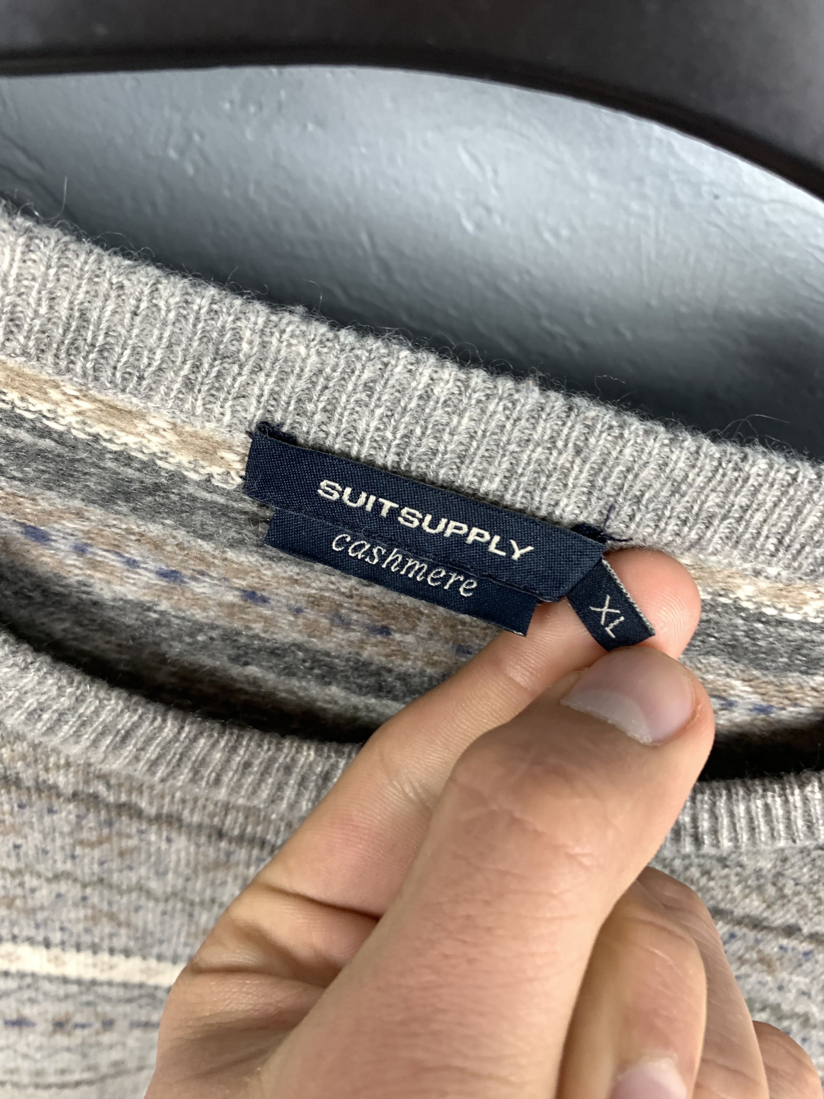 Suitsupply Suitsupply Vintage Mens Crew Neck Cashmere Sweater Size US XL / EU 56 / 4 - 3 Thumbnail