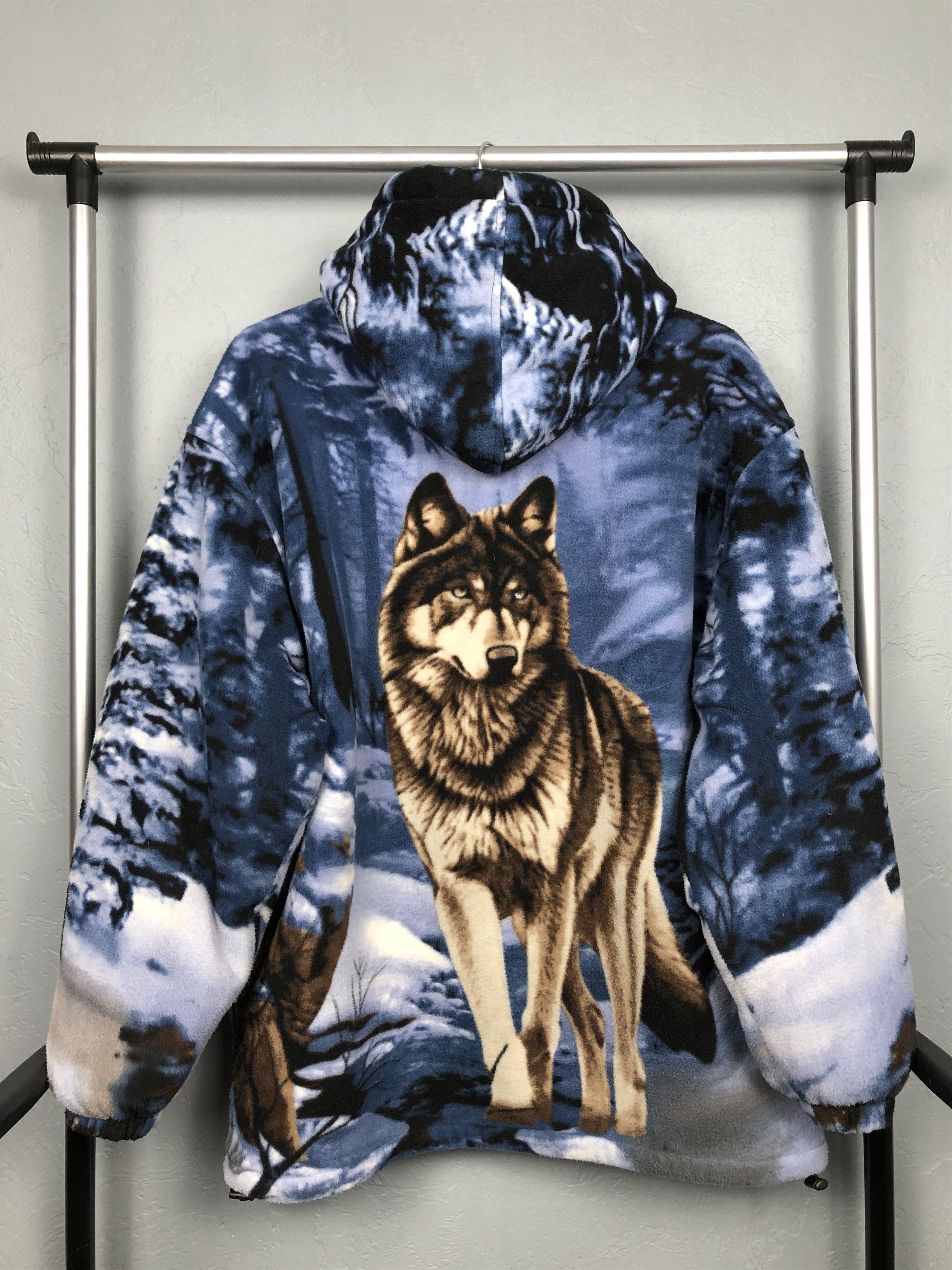 Vintage Vintage Animal WOLF Fleece Jacket Size US M / EU 48-50 / 2 - 4 Thumbnail