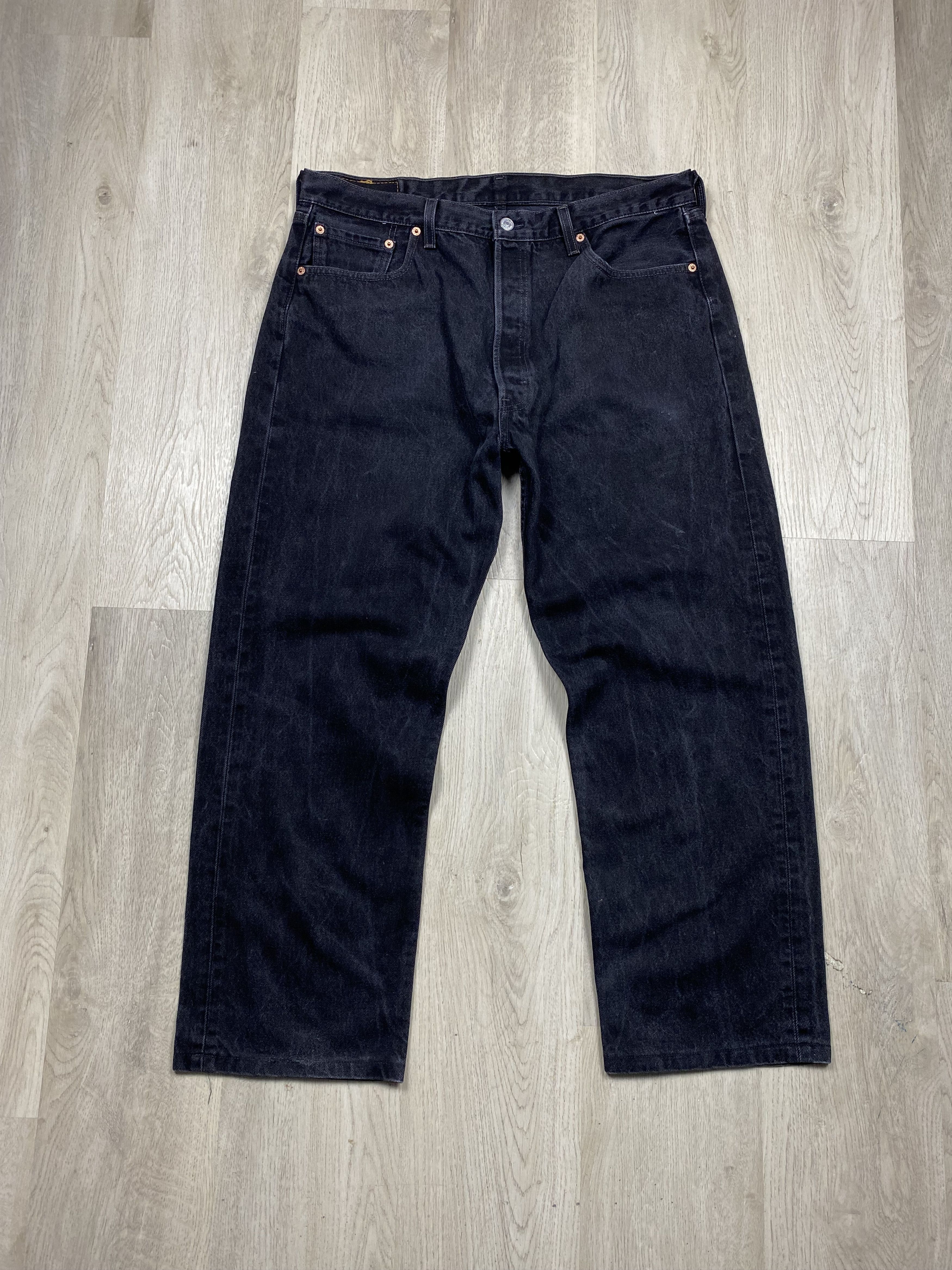 Levi's Levis 501 Grey Washed Denim Pants Jeans Made in USA Size US 38 / EU 54 - 6 Thumbnail