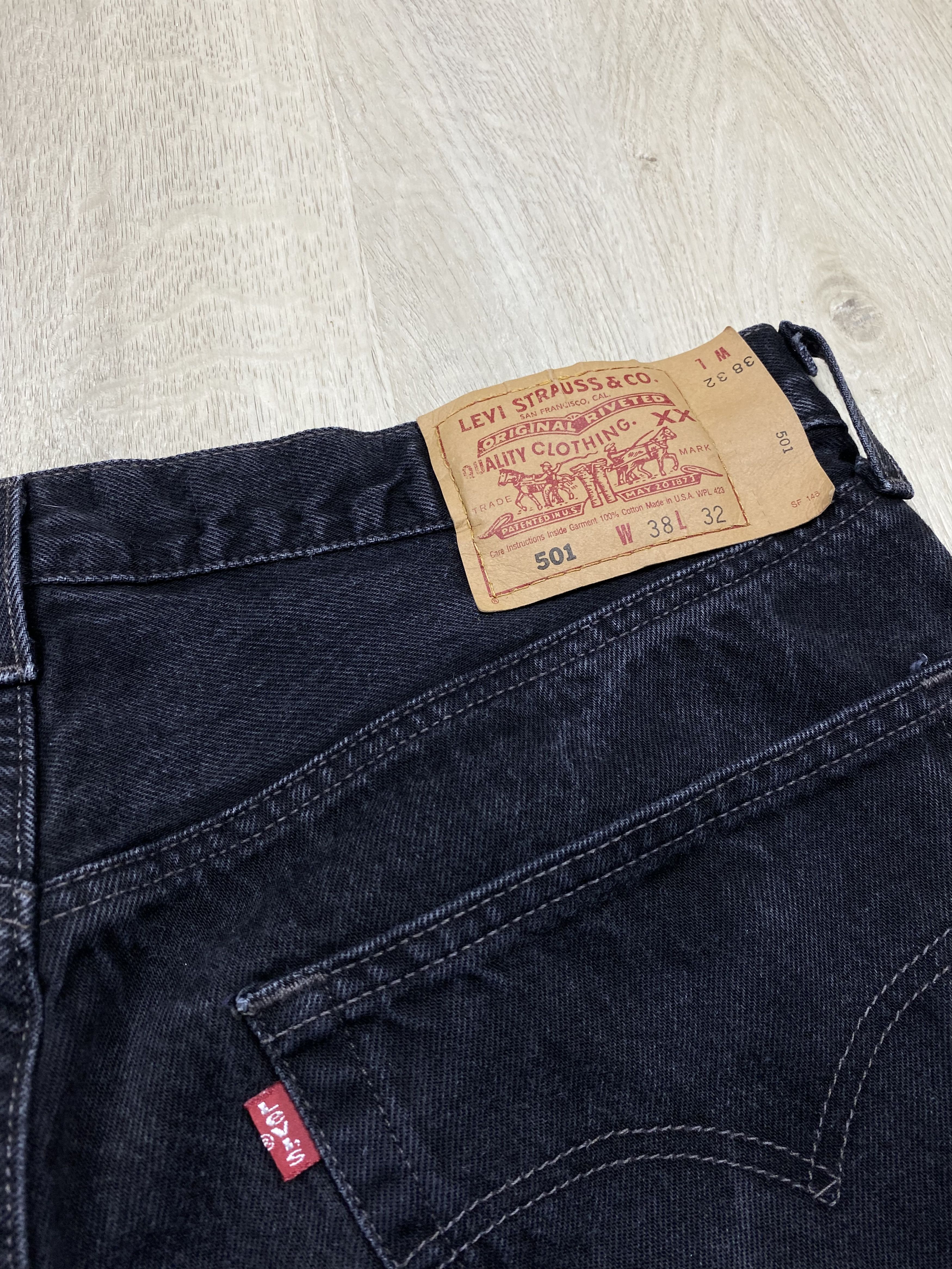 Levi's Levis 501 Grey Washed Denim Pants Jeans Made in USA Size US 38 / EU 54 - 5 Thumbnail