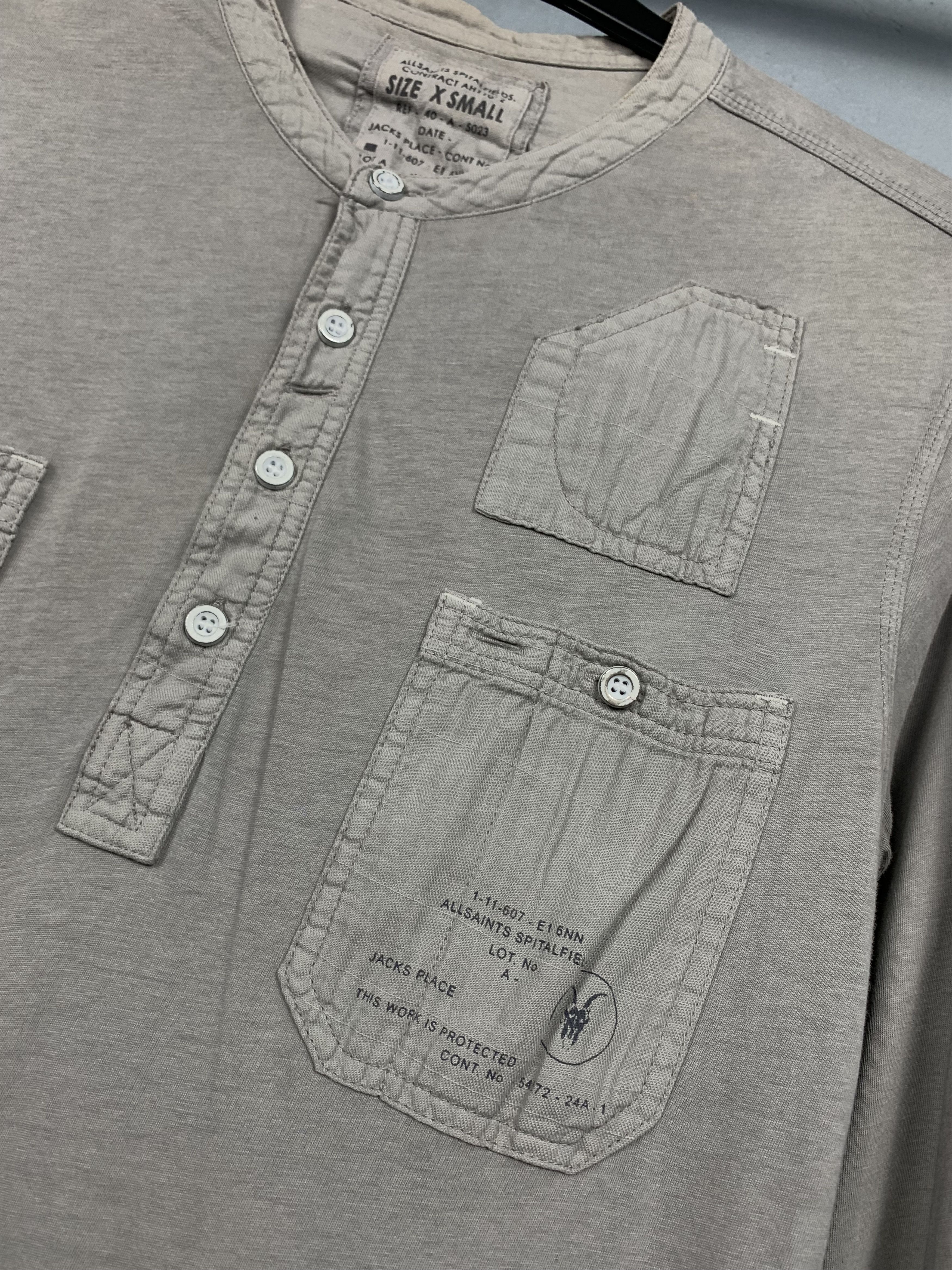 Allsaints Allsaints Conneticut Long Sleeve Grandad Mens T-Shirts Tee Size US S / EU 44-46 / 1 - 4 Thumbnail