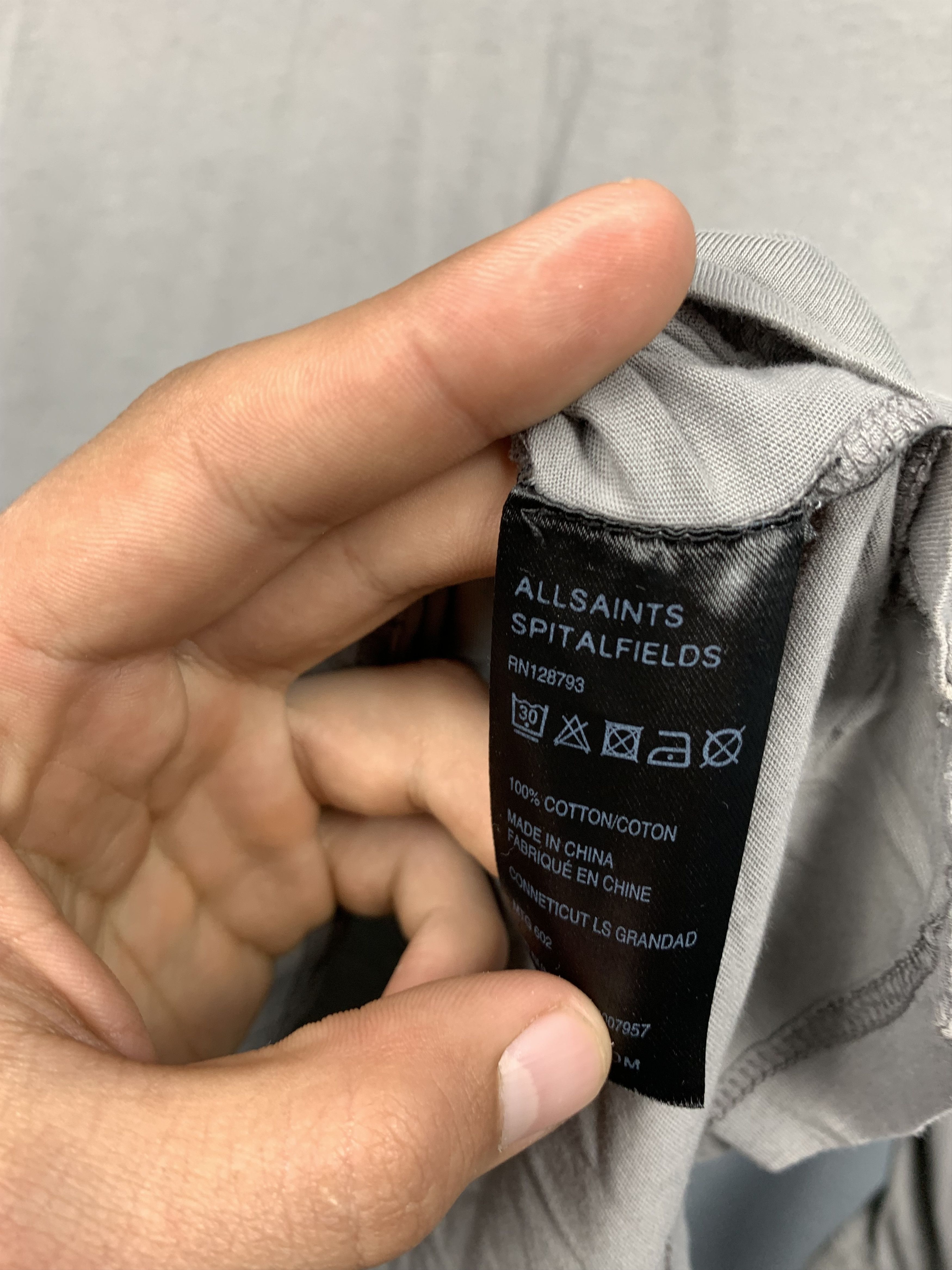 Allsaints Allsaints Conneticut Long Sleeve Grandad Mens T-Shirts Tee Size US S / EU 44-46 / 1 - 5 Thumbnail