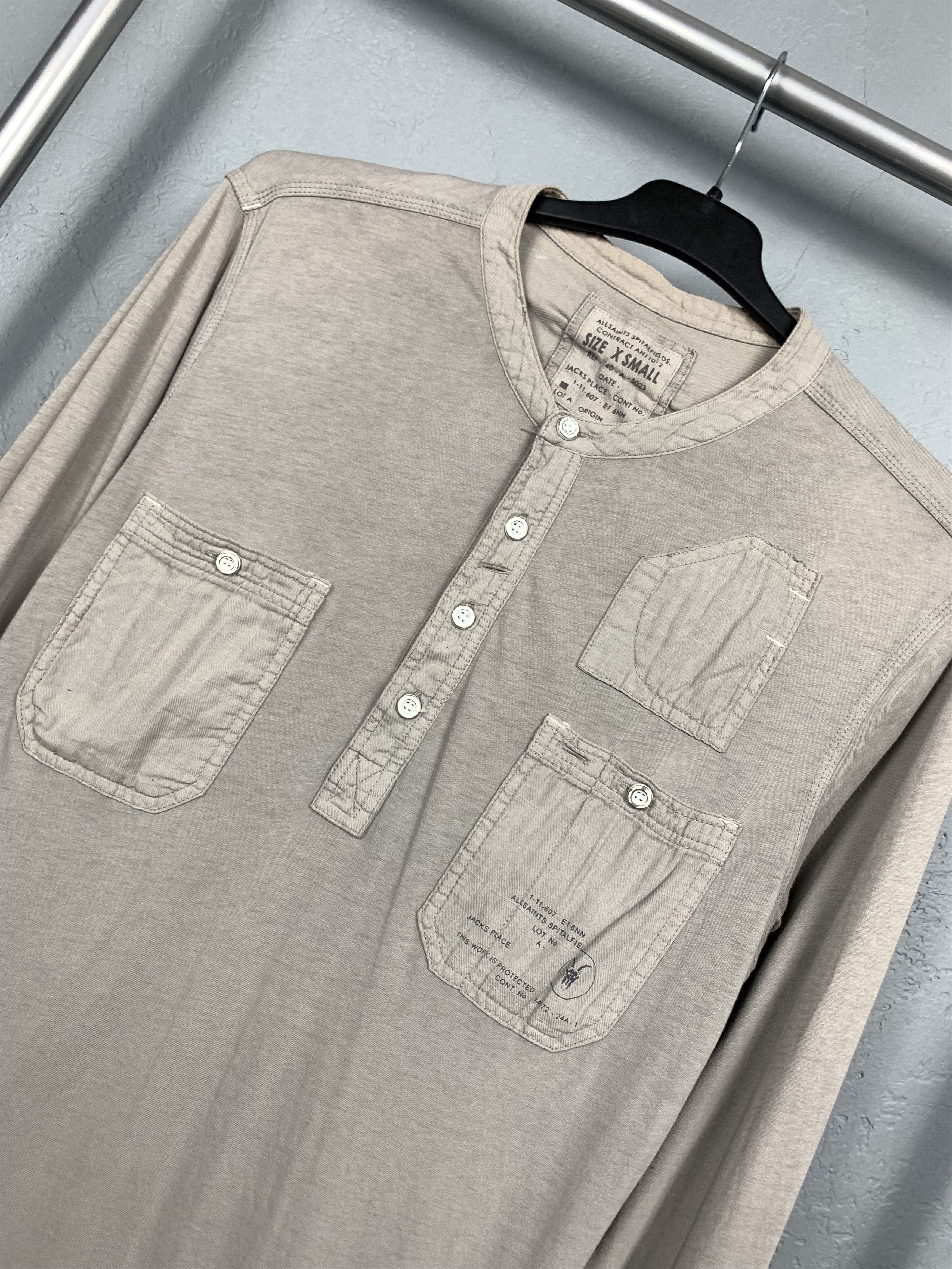 Allsaints Allsaints Conneticut Long Sleeve Grandad Mens T-Shirts Tee Size US S / EU 44-46 / 1 - 2 Thumbnail