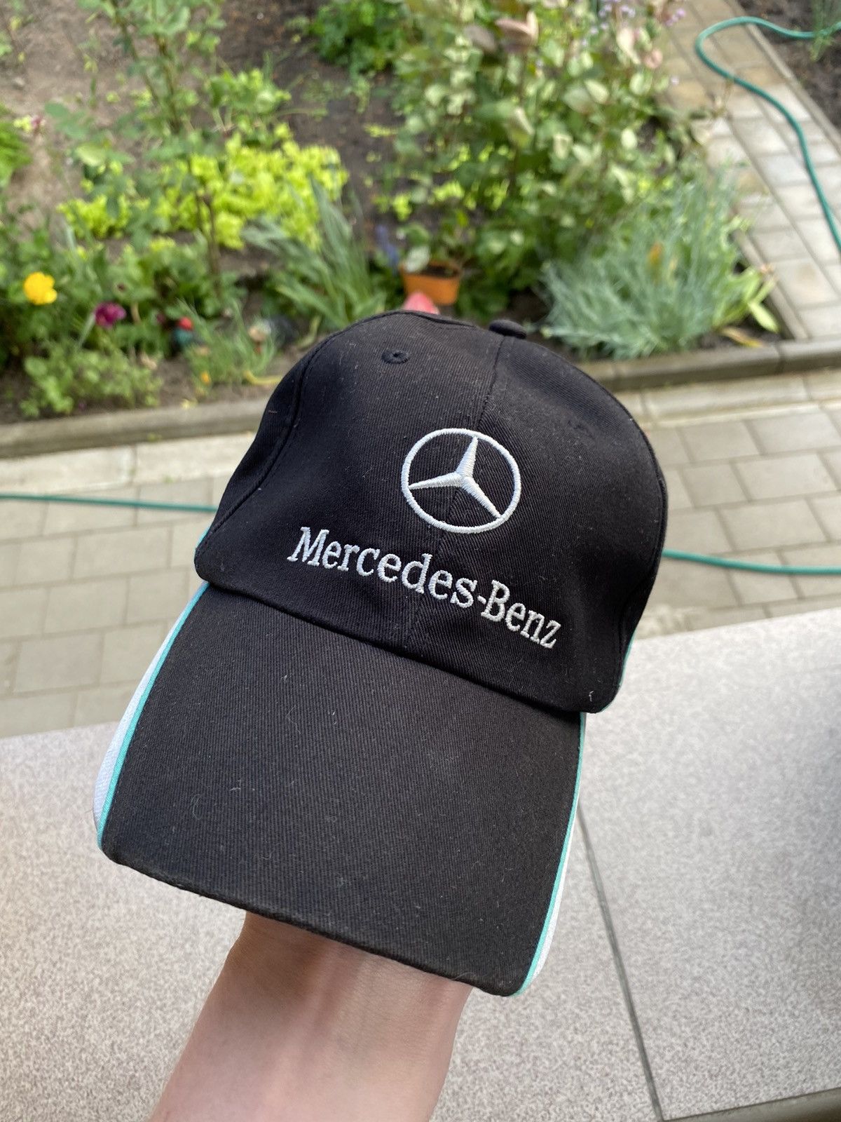 Mercedes-Benz × Vintage 🔥 Vintage 00's Mercedes Benz Official Black Logo Cap Y2K Size ONE SIZE - 2 Thumbnail