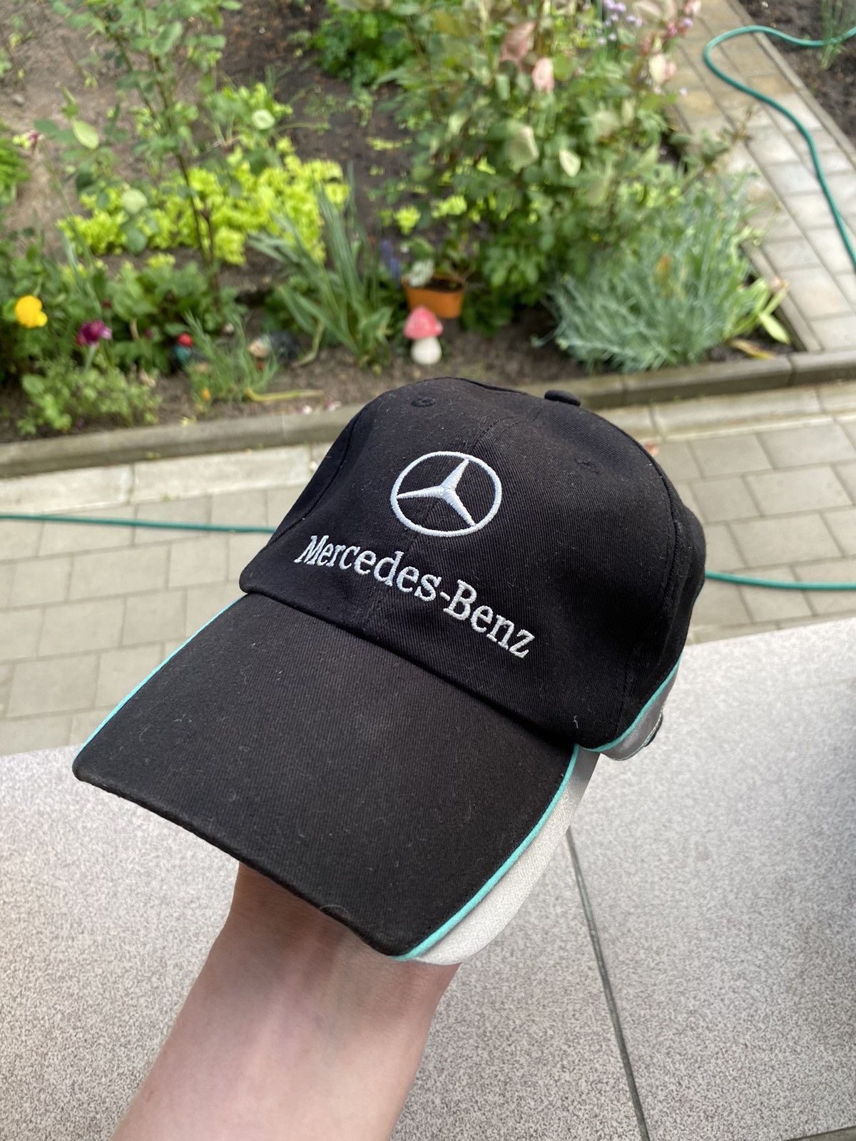 Mercedes-Benz × Vintage 🔥 Vintage 00's Mercedes Benz Official Black Logo Cap Y2K Size ONE SIZE - 1 Thumbnail