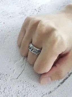 Jewelry Chain Spinner Ring 8mm Size ONE SIZE - 5 Thumbnail