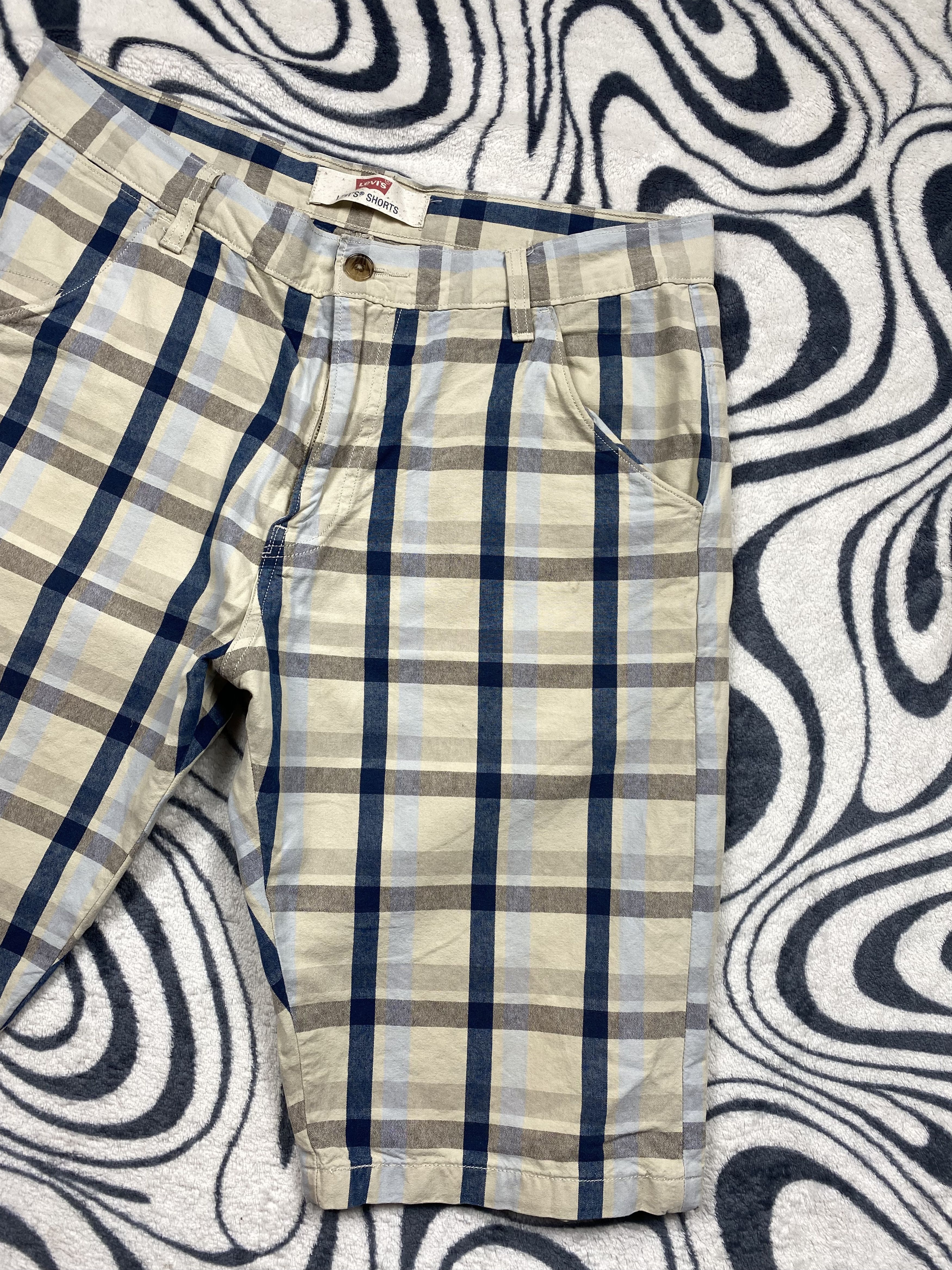 Levi's Levis Vintage Mens Plaid Chino Shorts Size US 33 - 2 Thumbnail