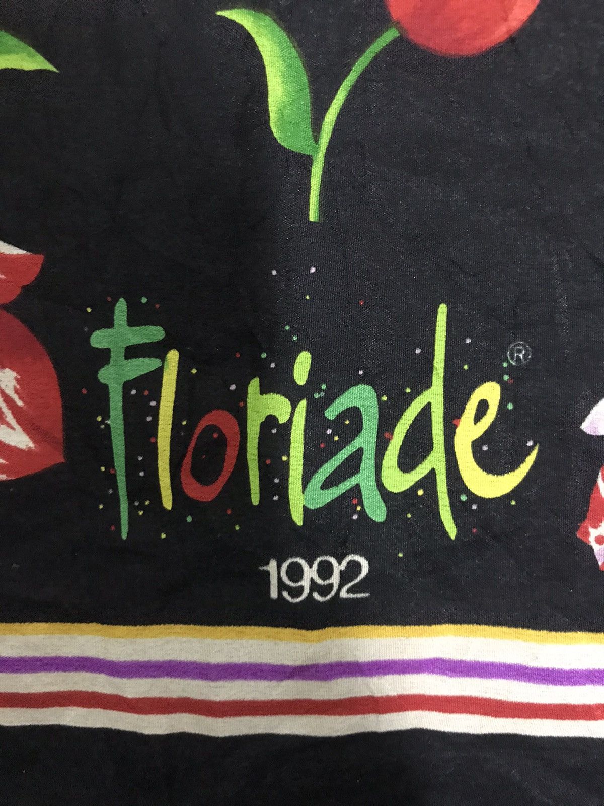 Other 90s Floriade 1992 Floral Florida Printed Screen Scarf Size ONE SIZE - 5 Thumbnail