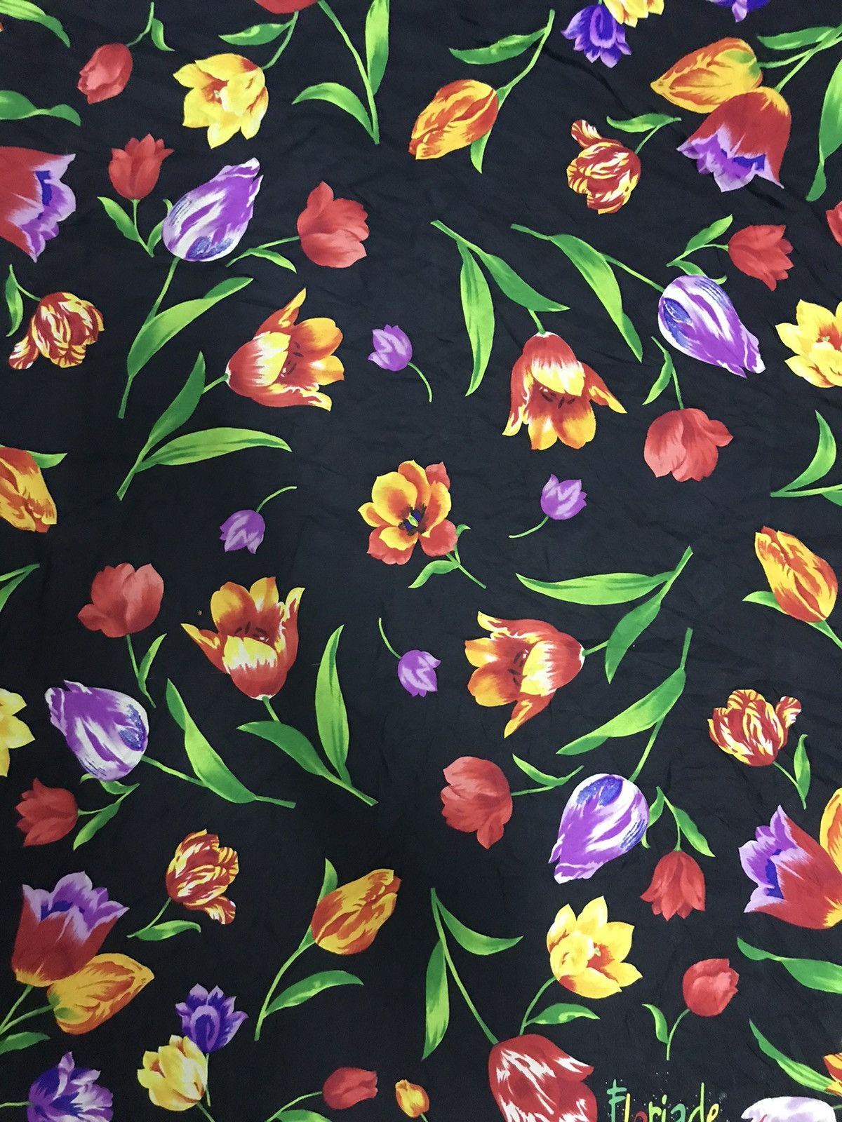 Other 90s Floriade 1992 Floral Florida Printed Screen Scarf Size ONE SIZE - 4 Thumbnail