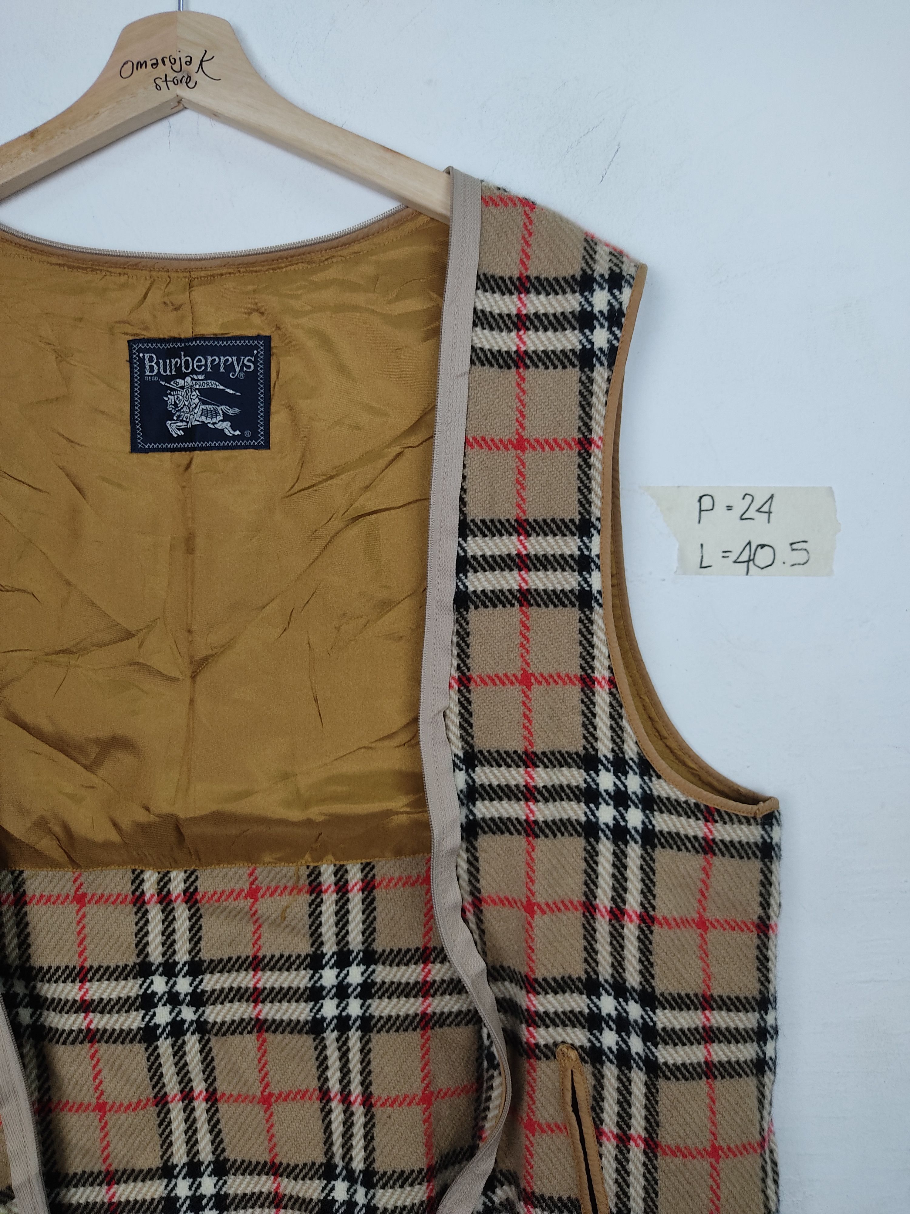 Burberry Vintage BURBERRY London Nova Check Wool Inner Jacket Size US M / EU 48-50 / 2 - 2 Thumbnail