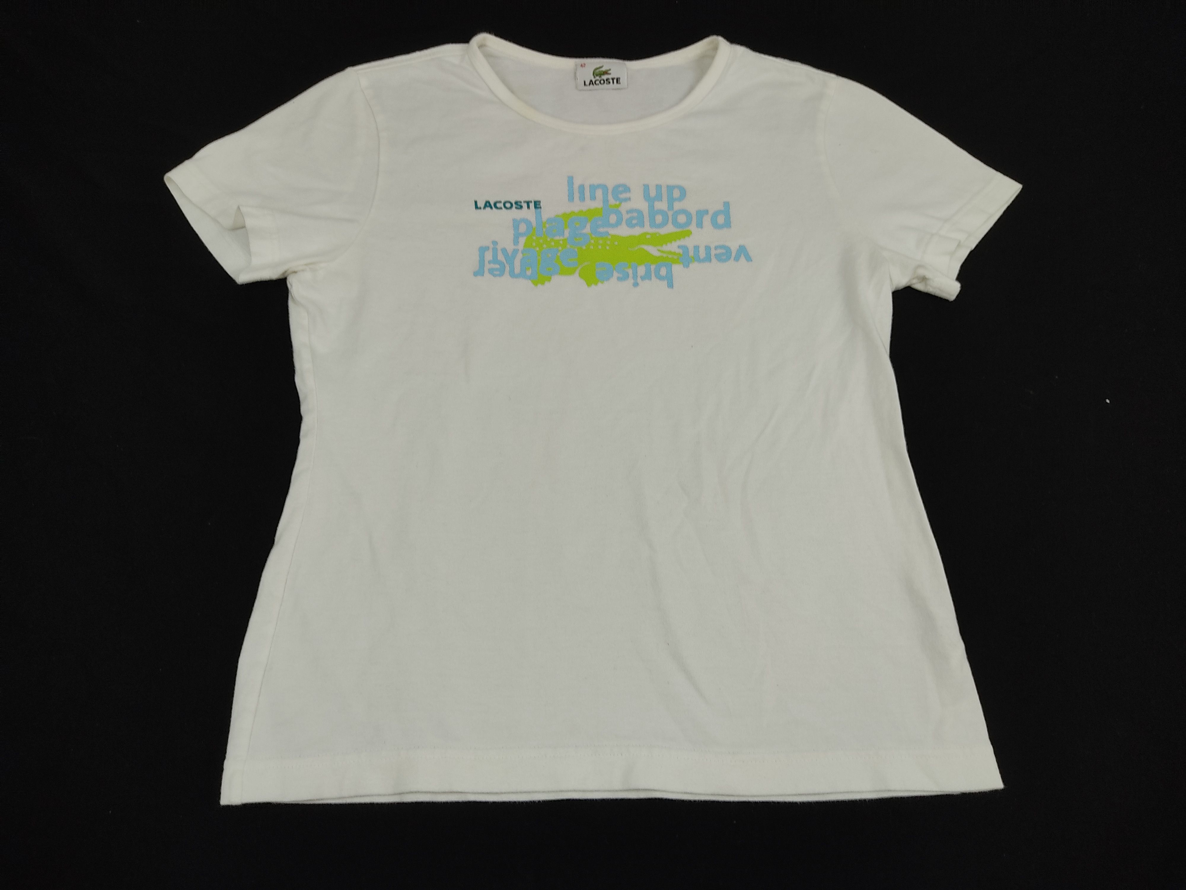 Lacoste Vintage Lacoste Printed Designer Spell Out Tees Size XS / US 0-2 / IT 36-38 - 1 Thumbnail