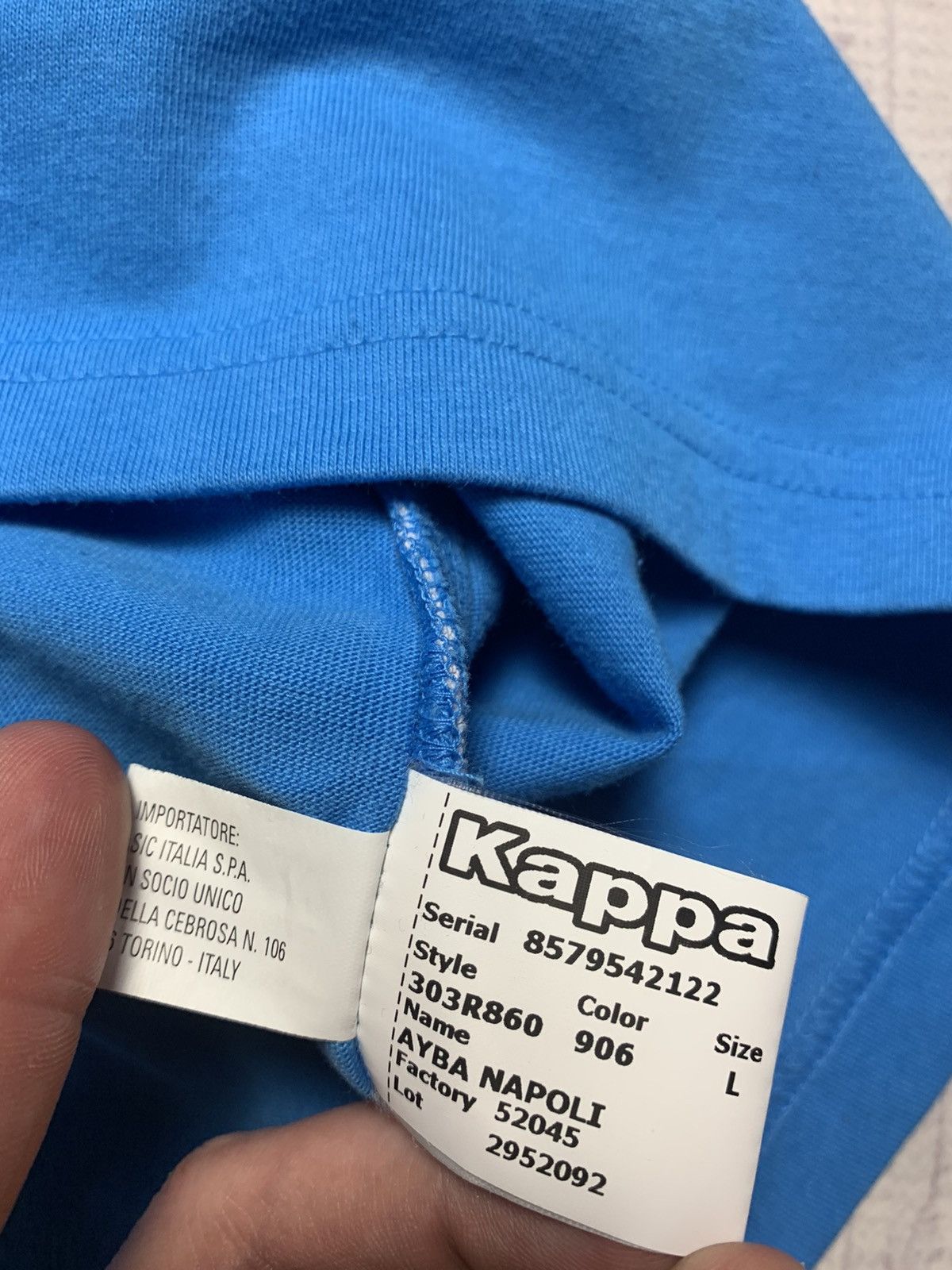 Kappa Napoli kappa soccer jersey logo size M/L Size US M / EU 48-50 / 2 - 4 Thumbnail
