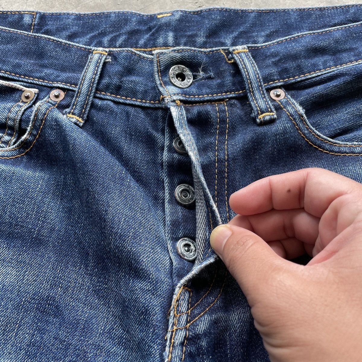 Edifice Japan Vintage EDIFICE Japan Faded Selvedge Denim Jeans Pants W30 Size US 30 / EU 46 - 7 Thumbnail