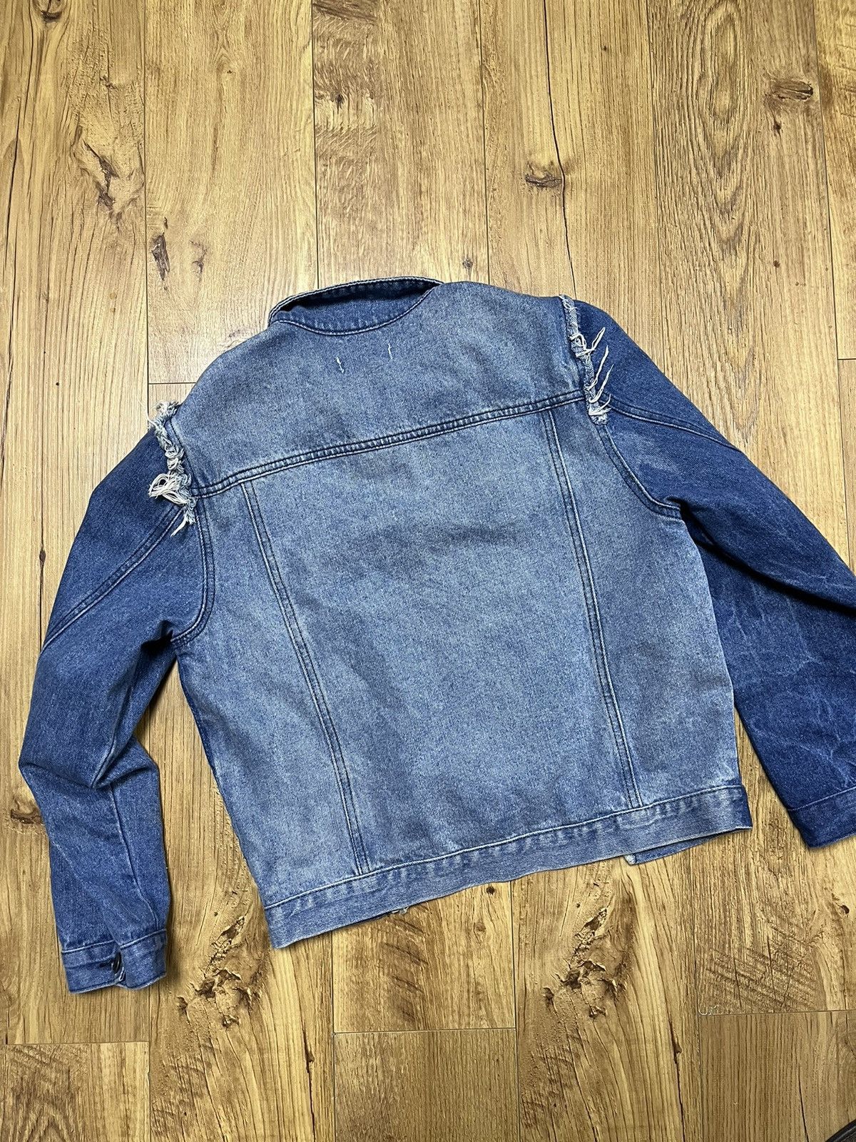 Japanese Brand × Jean × Vintage Denim Jacket Patchwork Fur Denim Japanese Size M / US 6-8 / IT 42-44 - 2 Thumbnail
