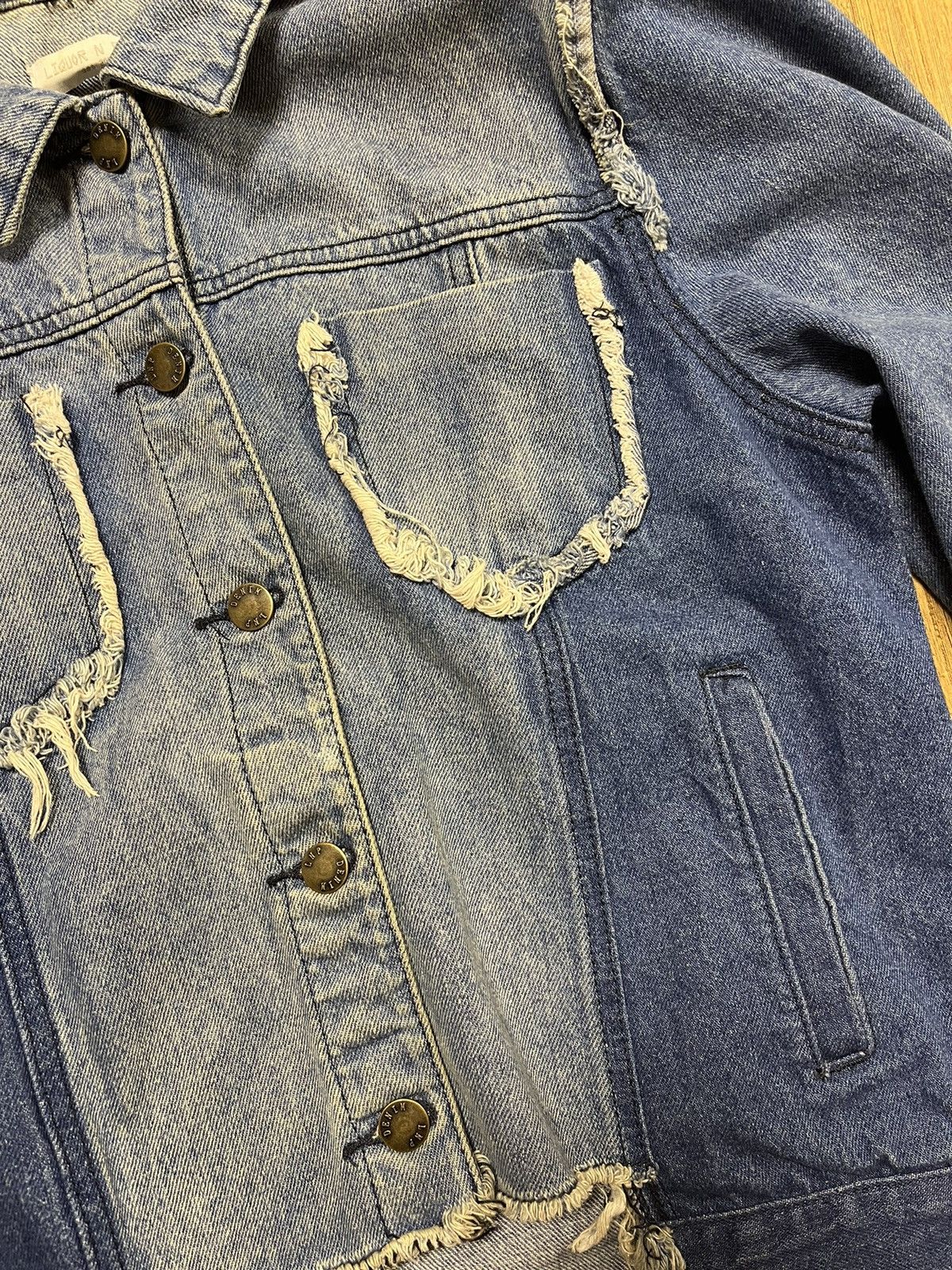 Japanese Brand × Jean × Vintage Denim Jacket Patchwork Fur Denim Japanese Size M / US 6-8 / IT 42-44 - 3 Thumbnail