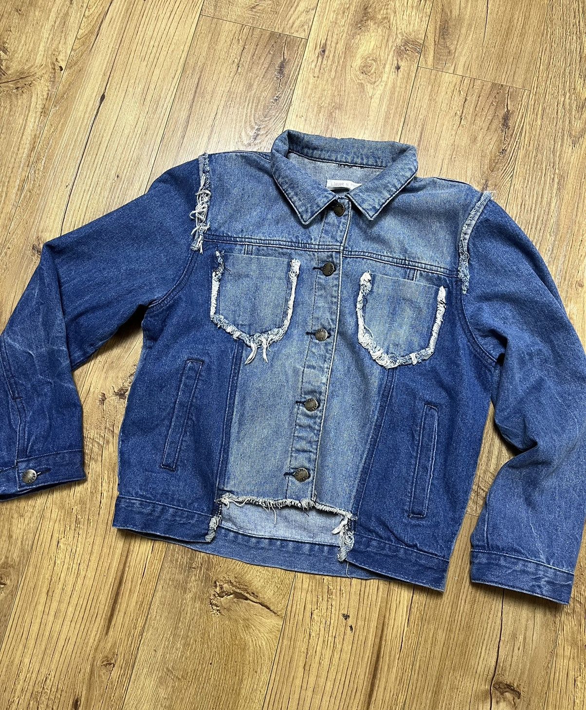 Japanese Brand × Jean × Vintage Denim Jacket Patchwork Fur Denim Japanese Size M / US 6-8 / IT 42-44 - 1 Thumbnail
