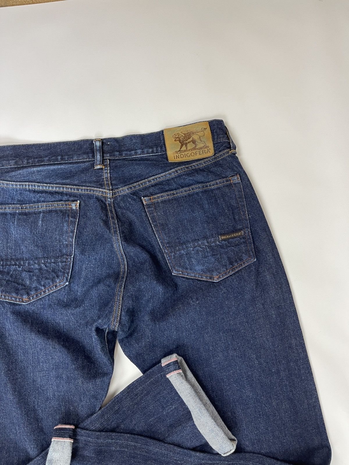 Indigofera Indigofera blue selvage denim jeans pants Size US 33 - 18 Thumbnail