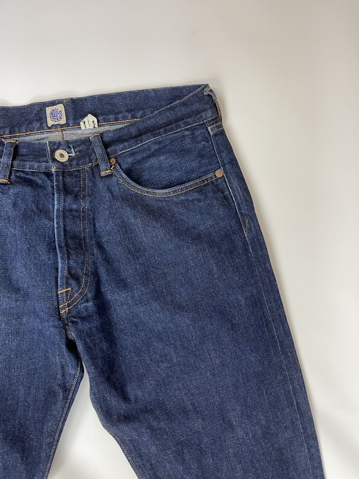 Indigofera Indigofera blue selvage denim jeans pants Size US 33 - 8 Thumbnail