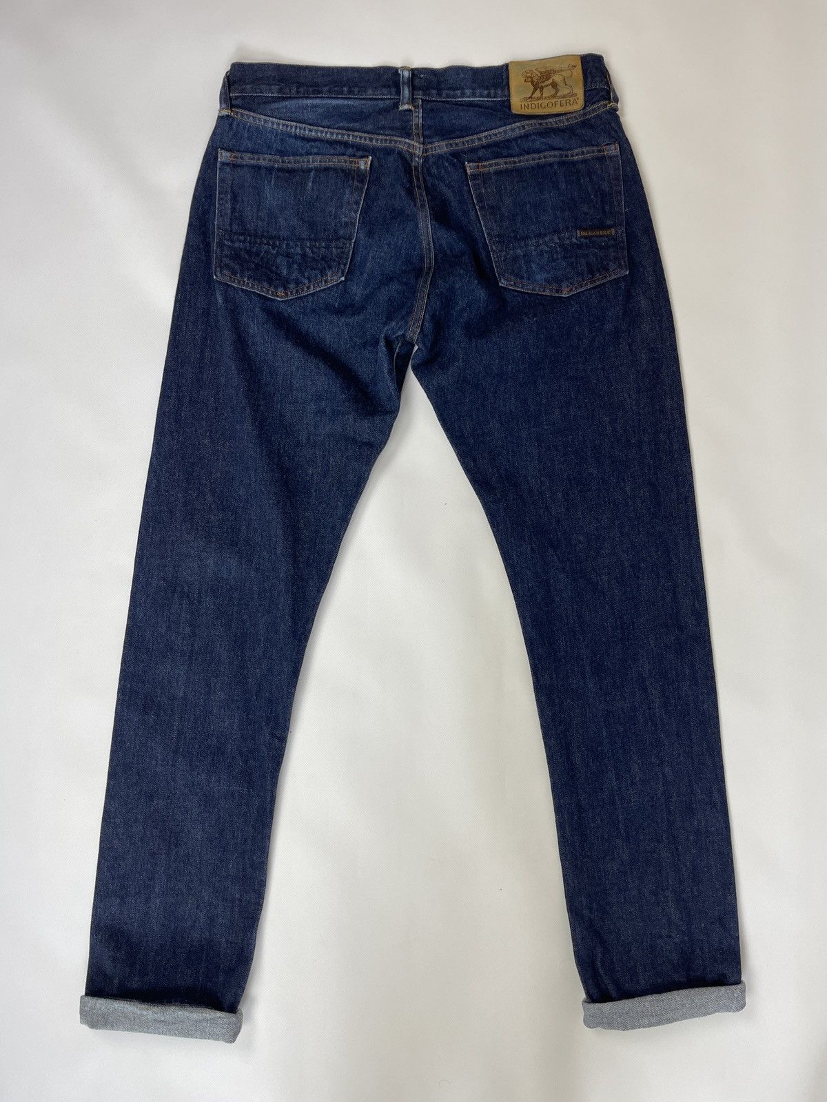 Indigofera Indigofera blue selvage denim jeans pants Size US 33 - 15 Thumbnail