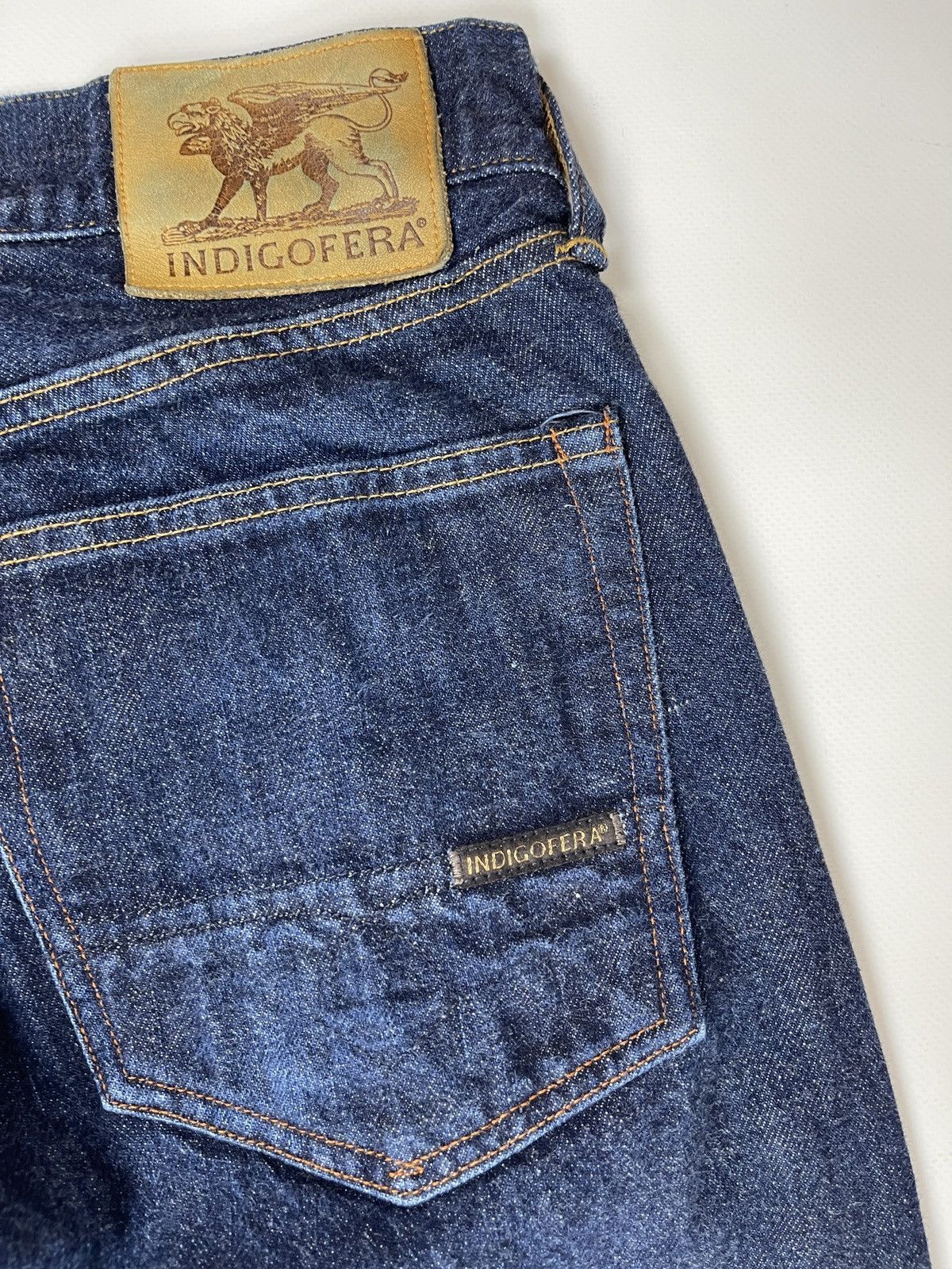 Indigofera Indigofera blue selvage denim jeans pants Size US 33 - 21 Thumbnail