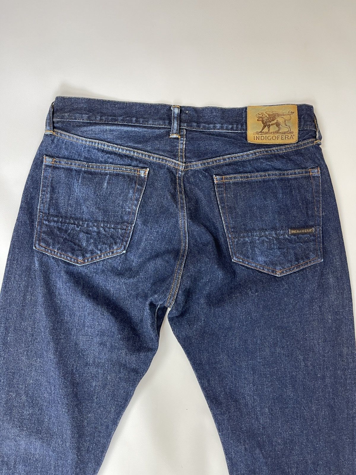 Indigofera Indigofera blue selvage denim jeans pants Size US 33 - 17 Thumbnail