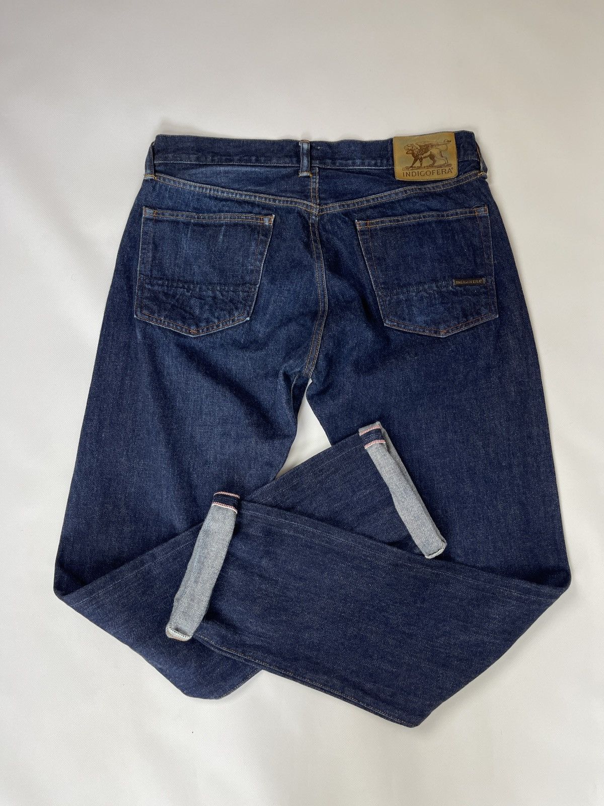 Indigofera Indigofera blue selvage denim jeans pants Size US 33 - 1 Thumbnail