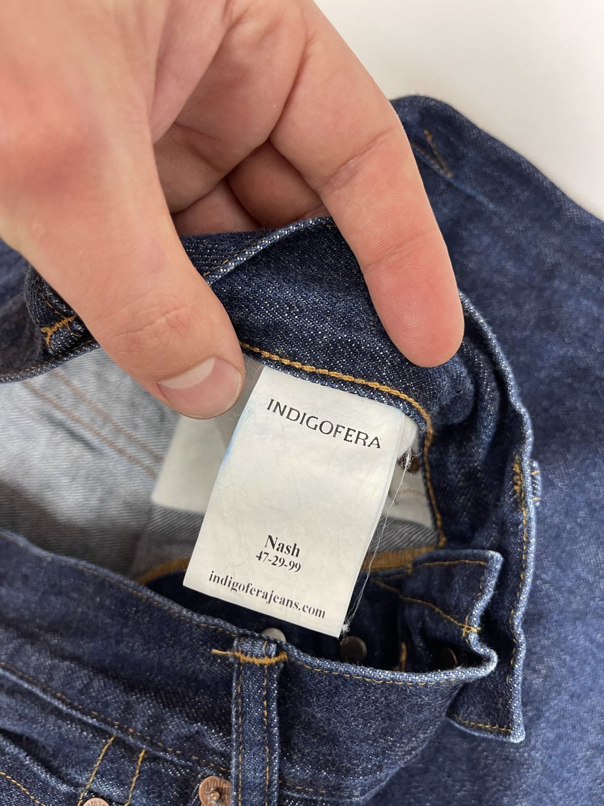 Indigofera Indigofera blue selvage denim jeans pants Size US 33 - 13 Thumbnail
