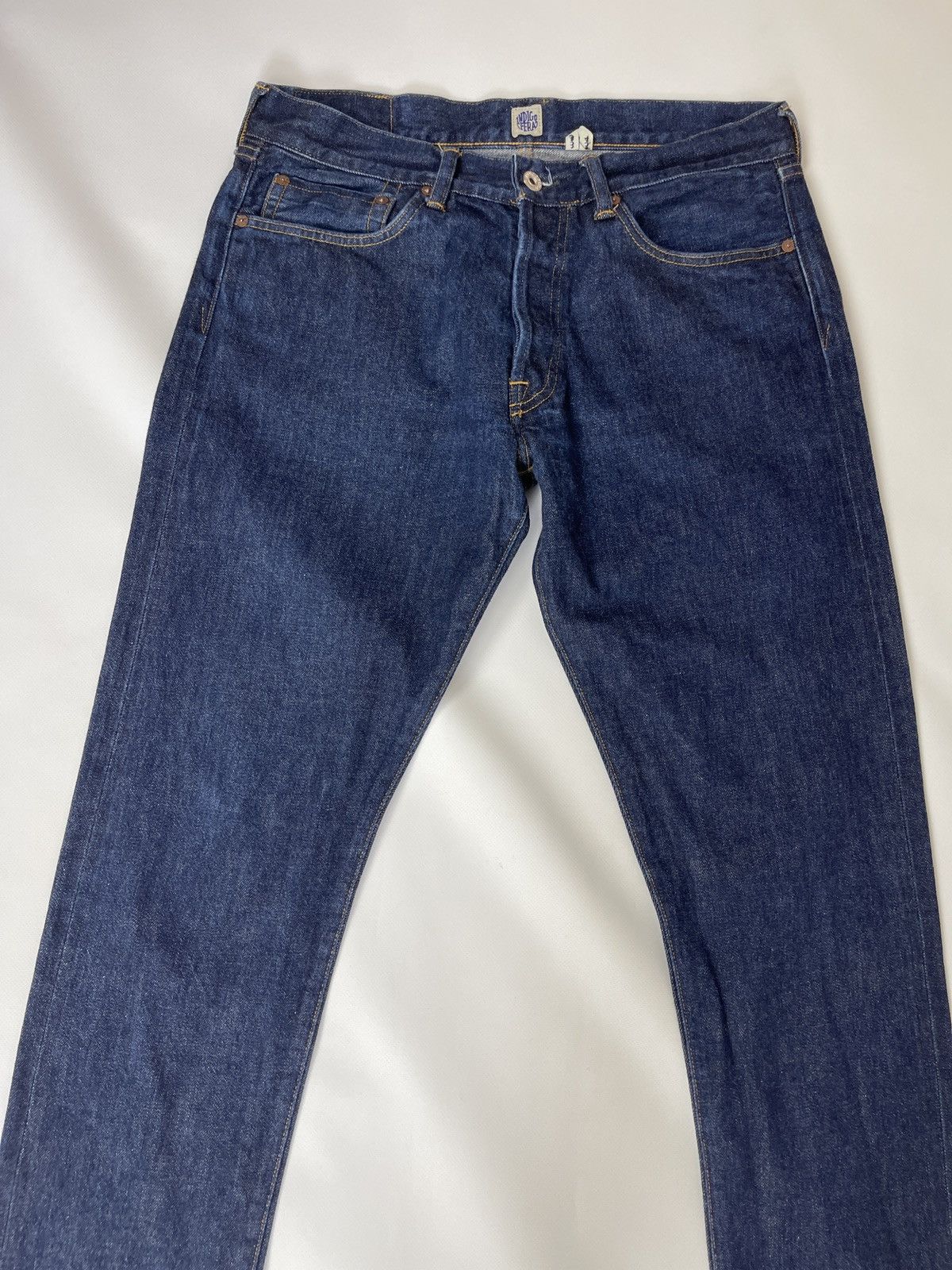 Indigofera Indigofera blue selvage denim jeans pants Size US 33 - 7 Thumbnail
