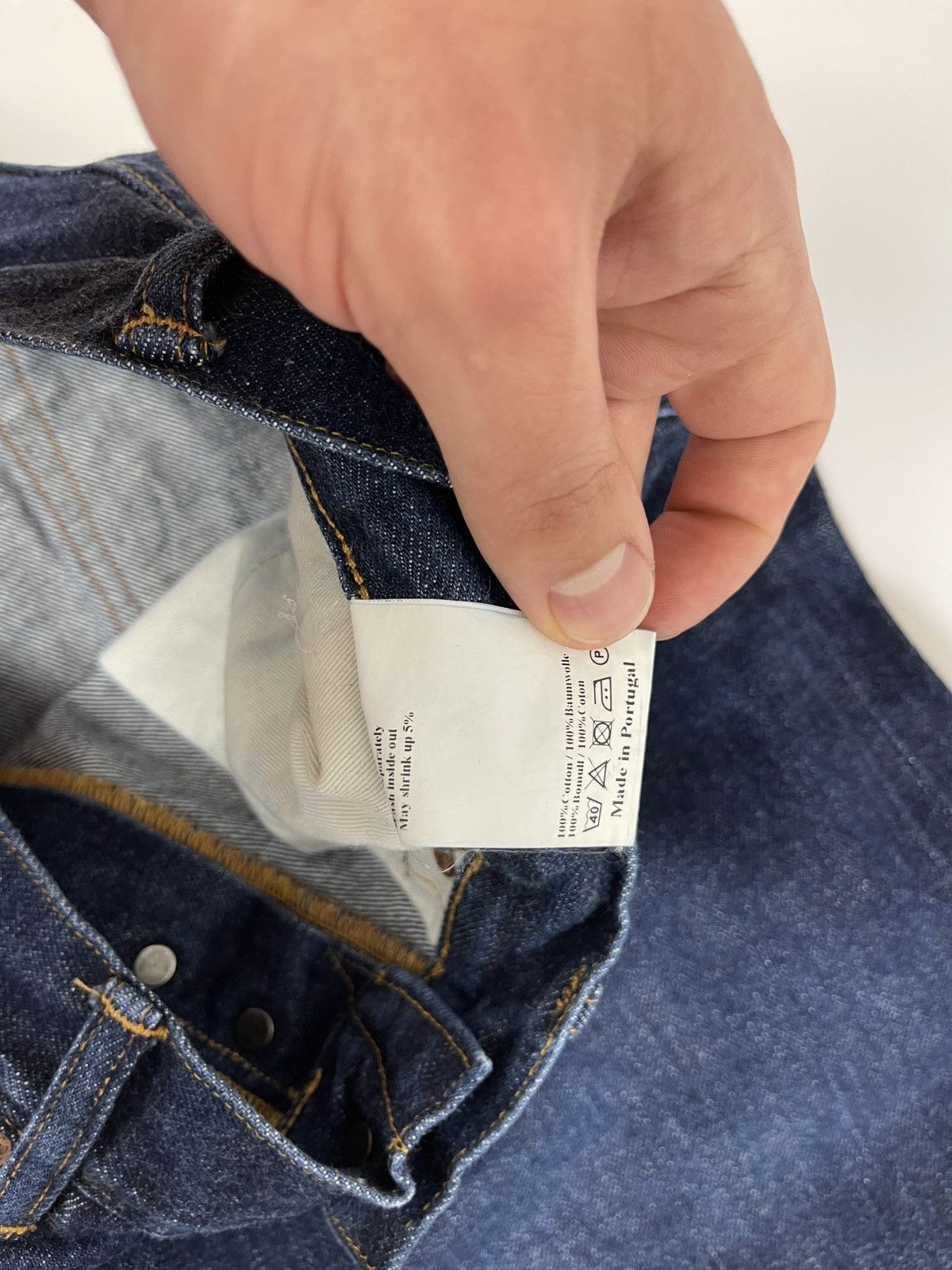 Indigofera Indigofera blue selvage denim jeans pants Size US 33 - 14 Thumbnail