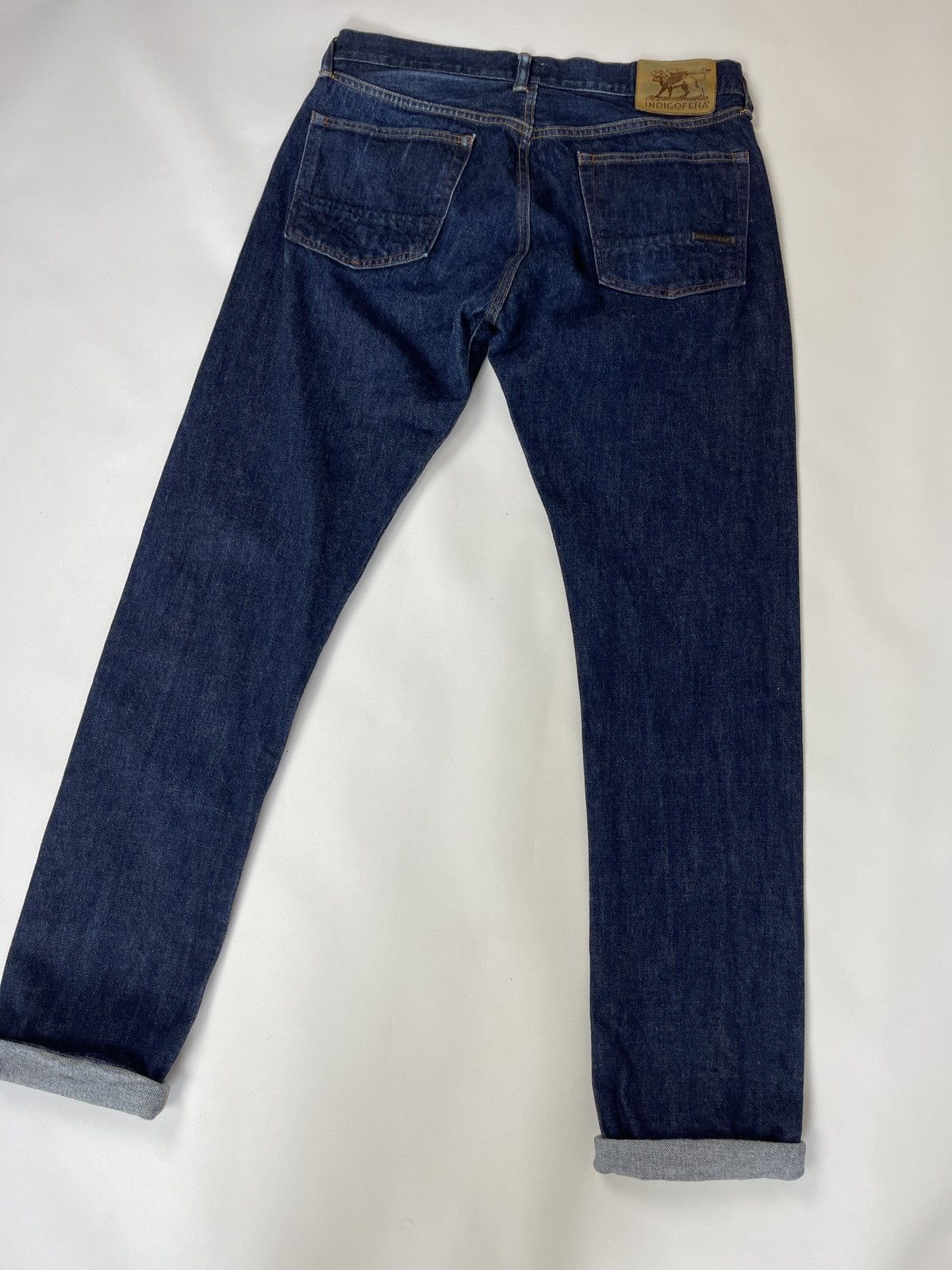 Indigofera Indigofera blue selvage denim jeans pants Size US 33 - 16 Thumbnail