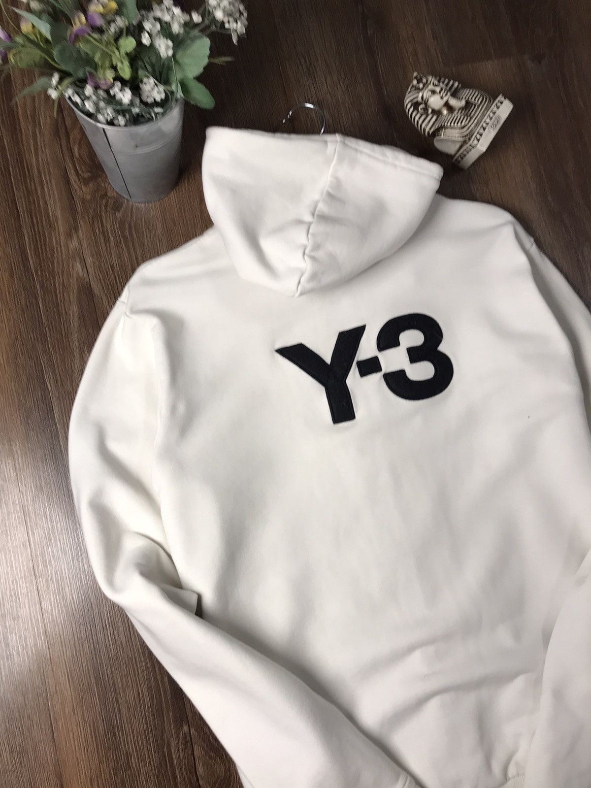 Japanese Brand × Y-3 × Yohji Yamamoto Vintage Y-3 Adidas white zip hoodie Size US XL / EU 56 / 4 - 4 Thumbnail